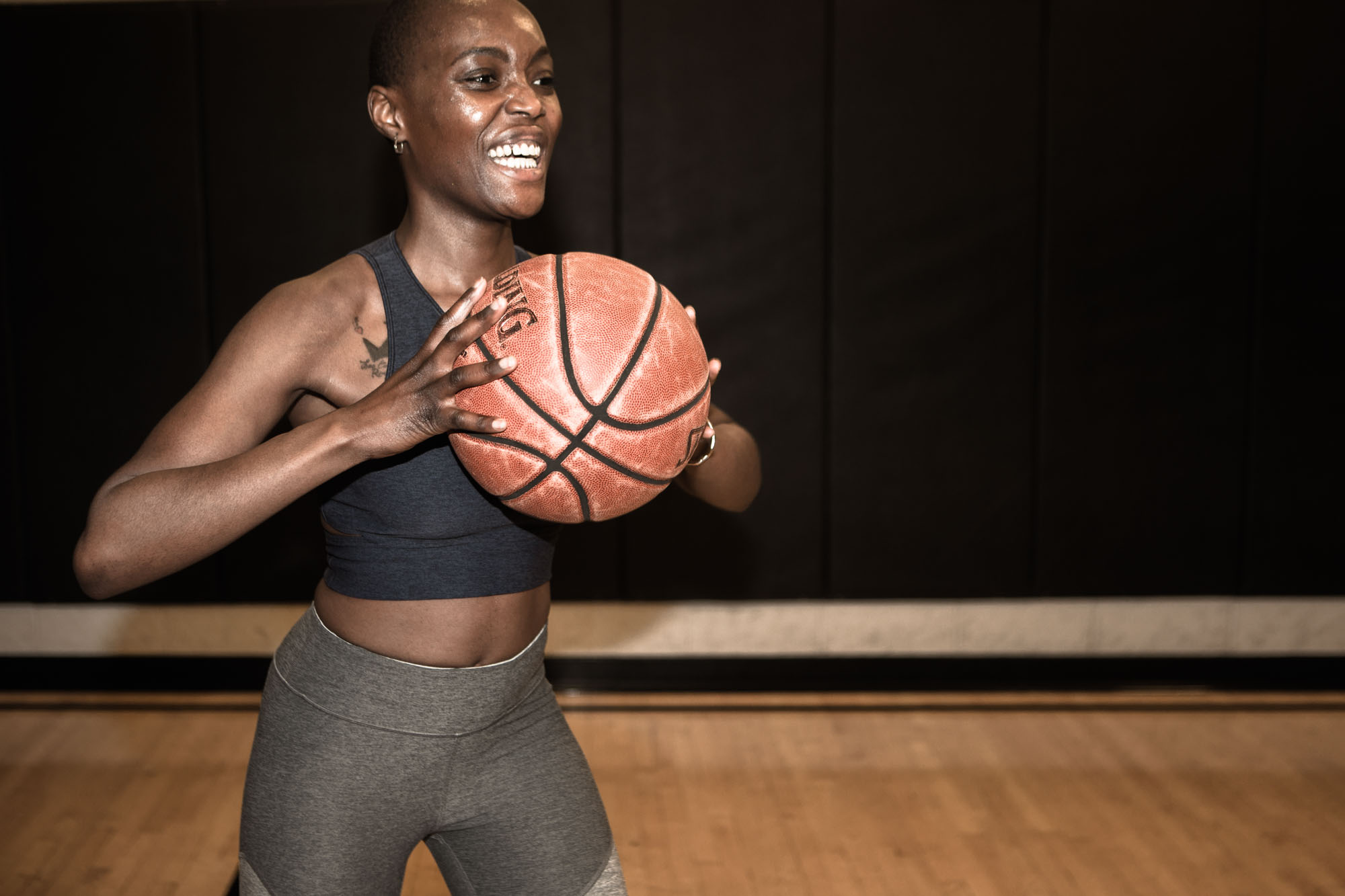 a person standing posing for the camera