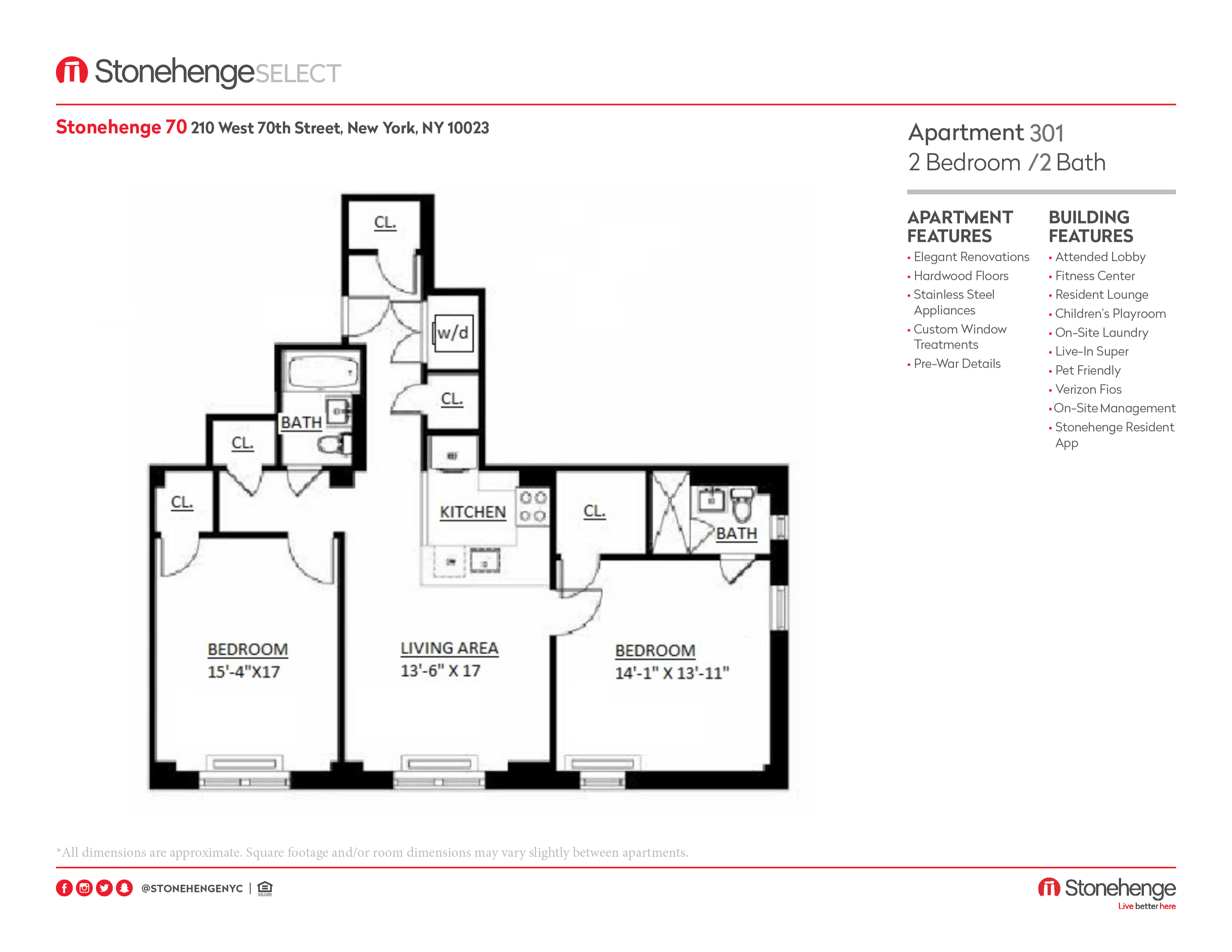 Floor plan layout diagram for 2 Bedroom