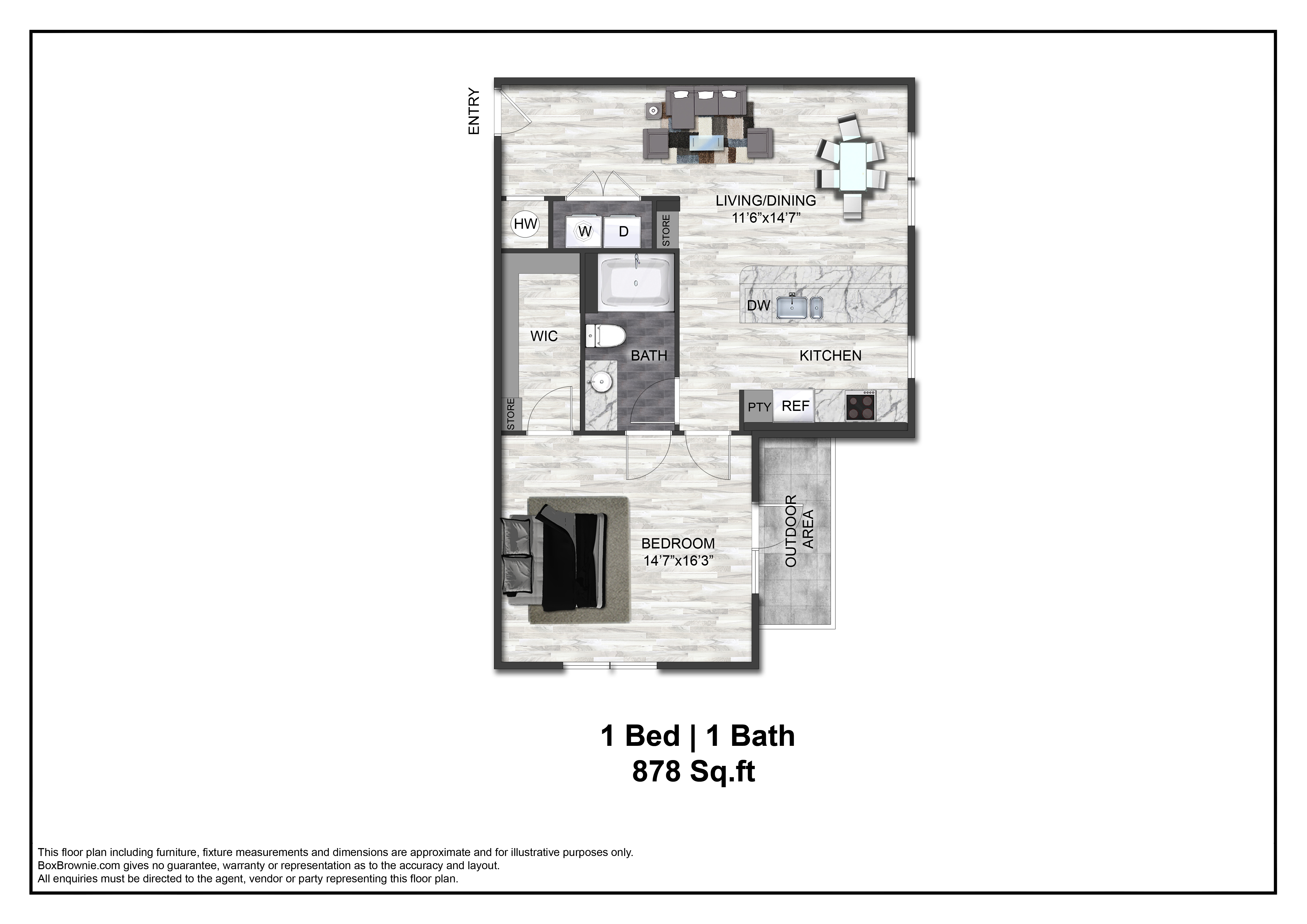 Floor plan layout diagram for A7