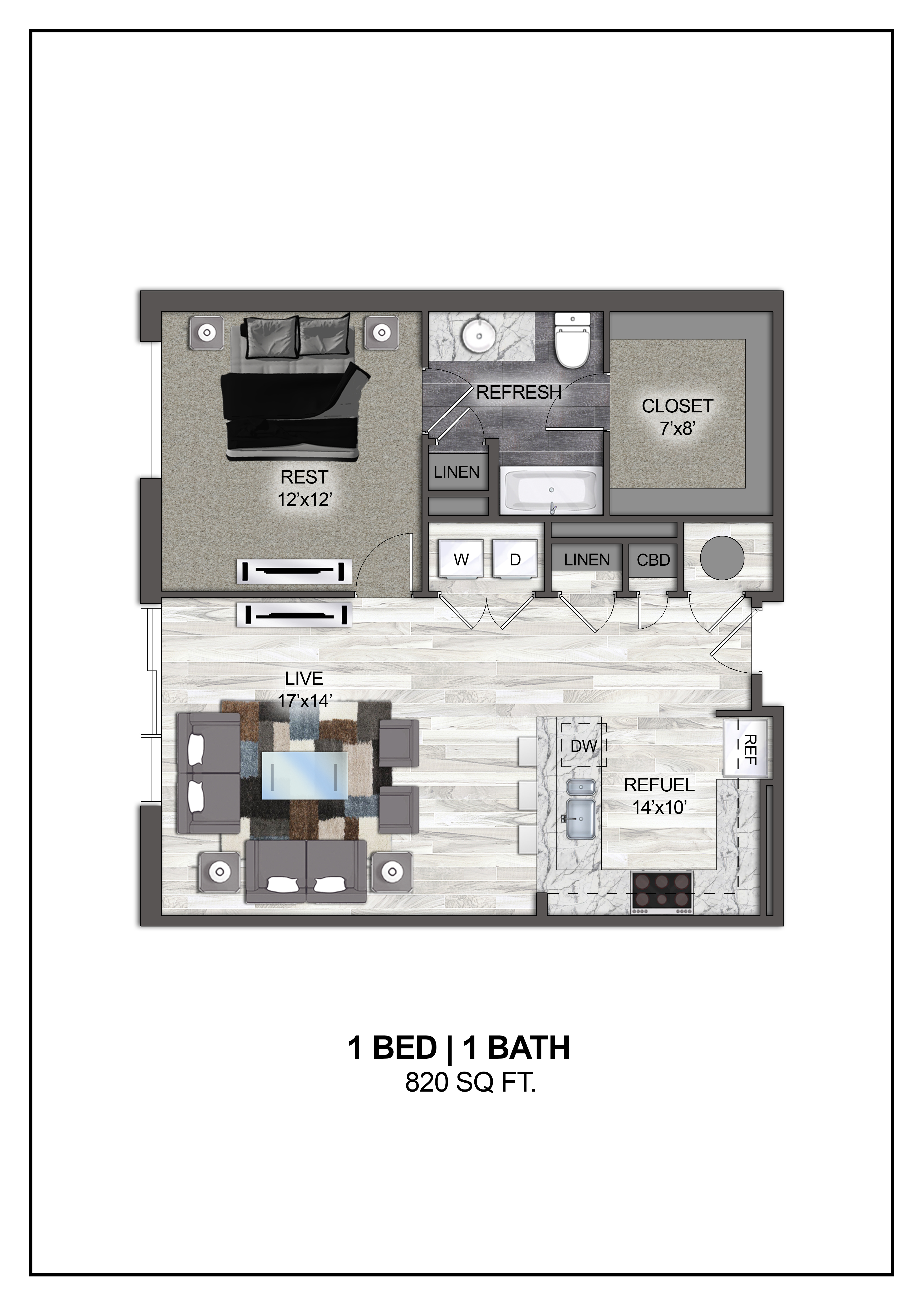 Floor plan layout diagram for A8