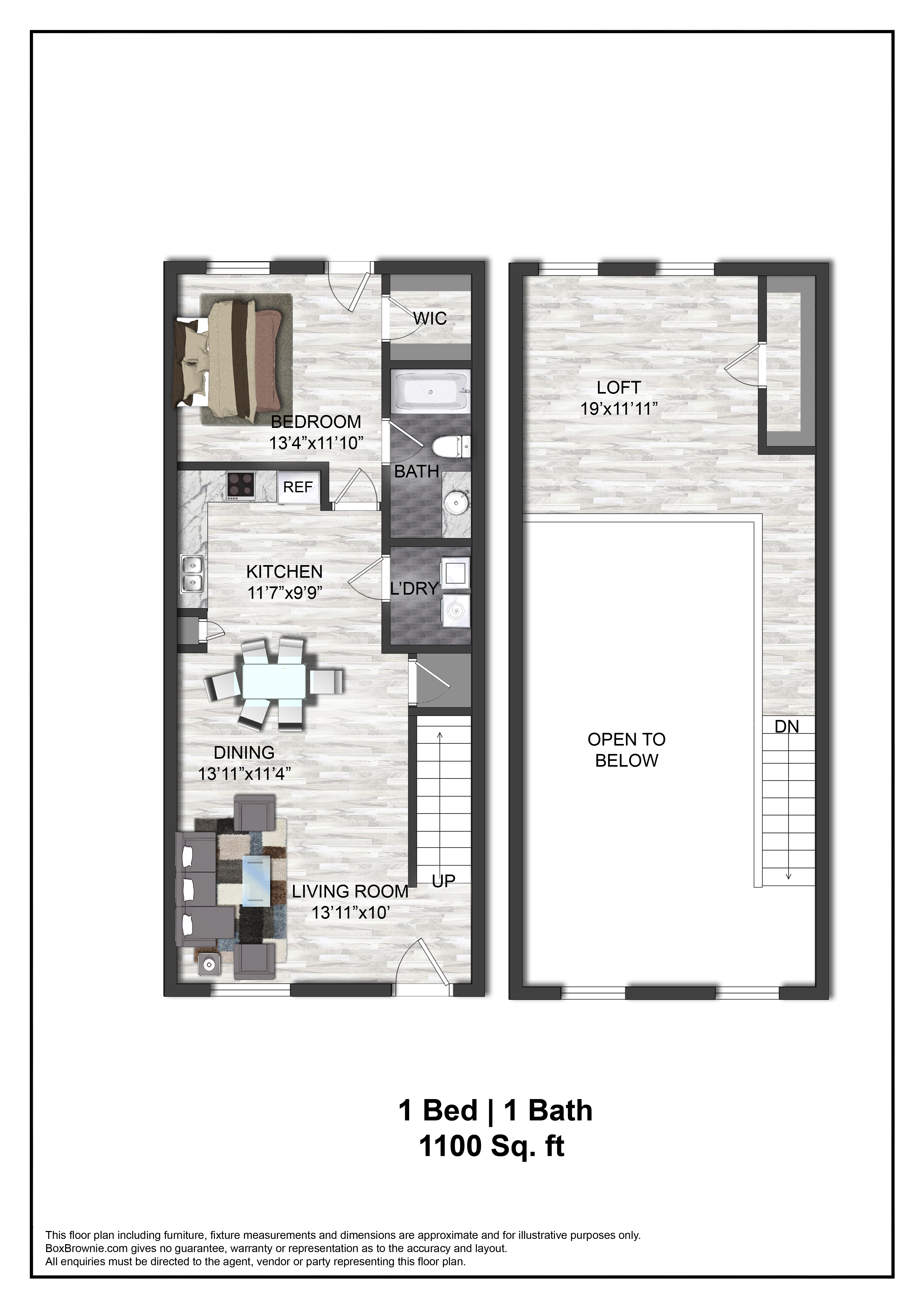 Floor plan layout diagram for A7L