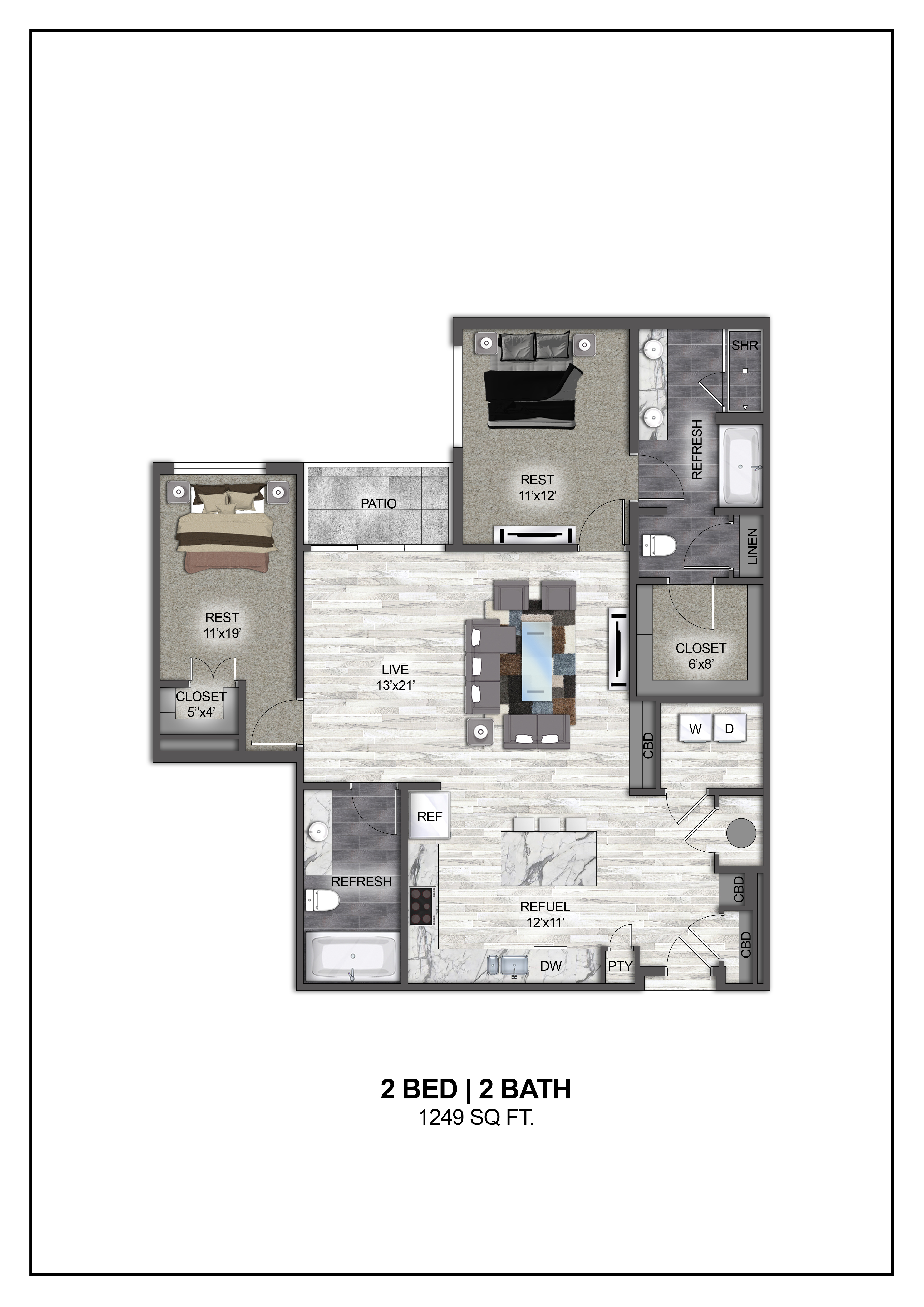 Floor plan layout diagram for B7