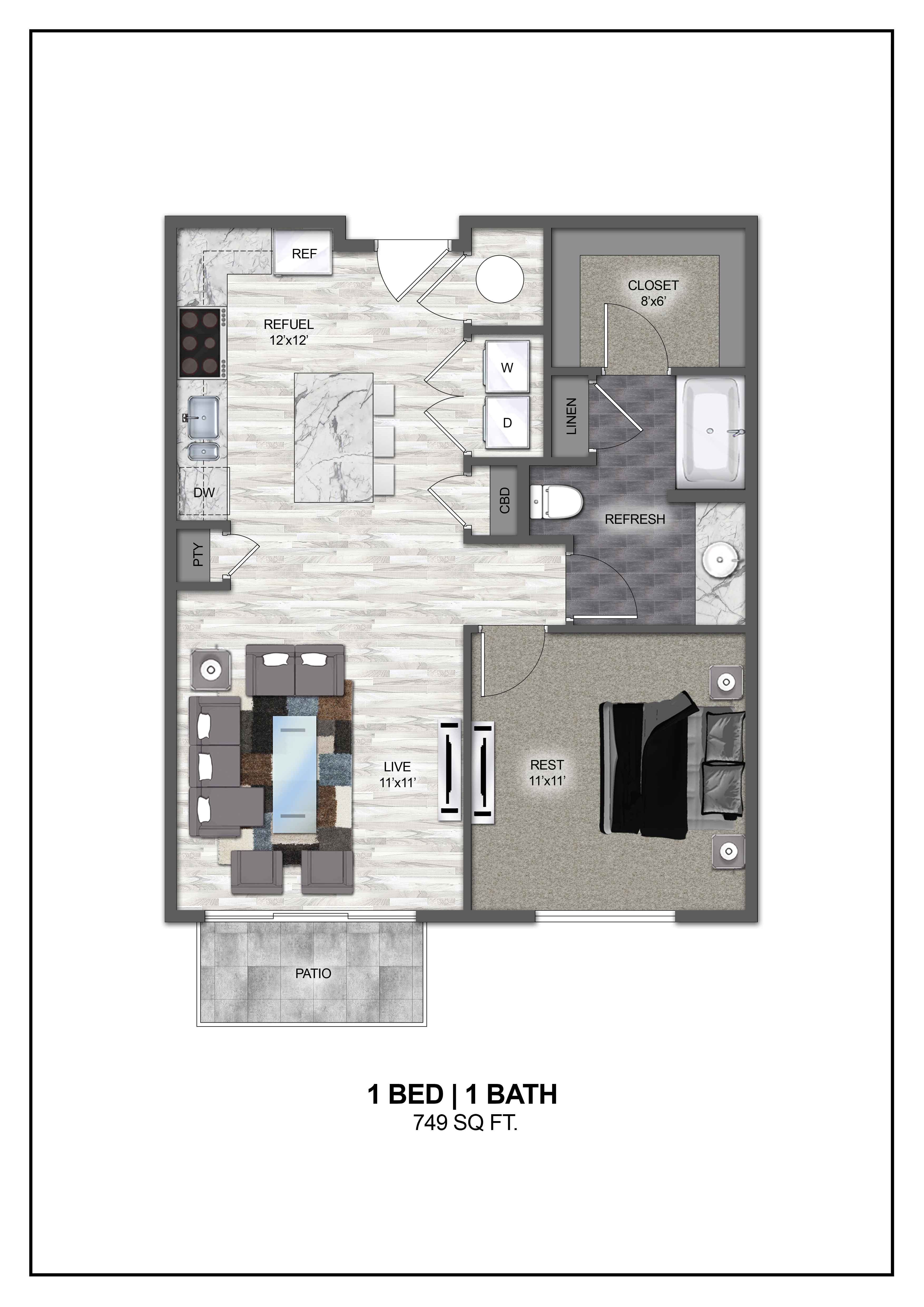 Floor plan layout diagram for A6