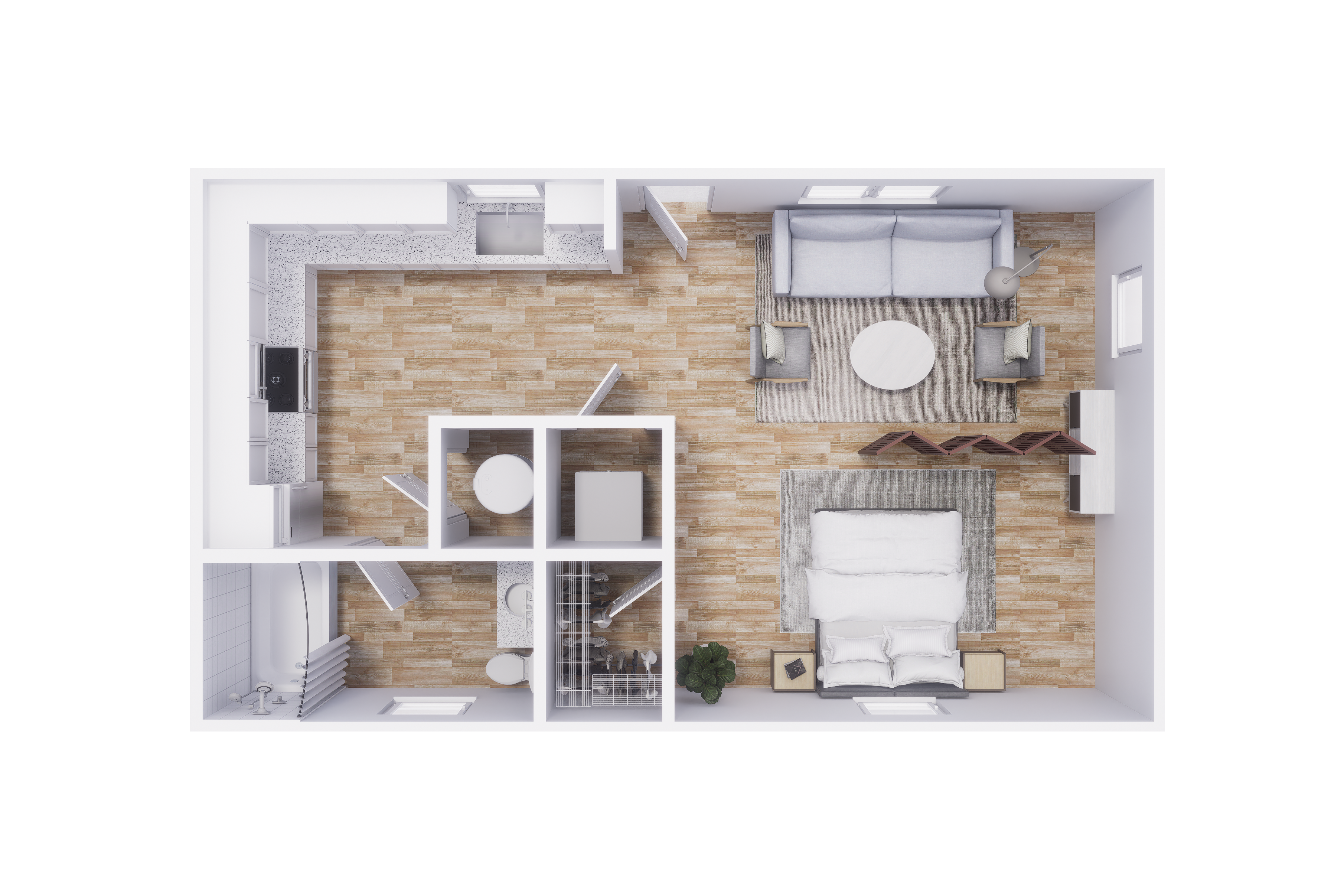 0x1 - 375 sqft - S2 floorplan