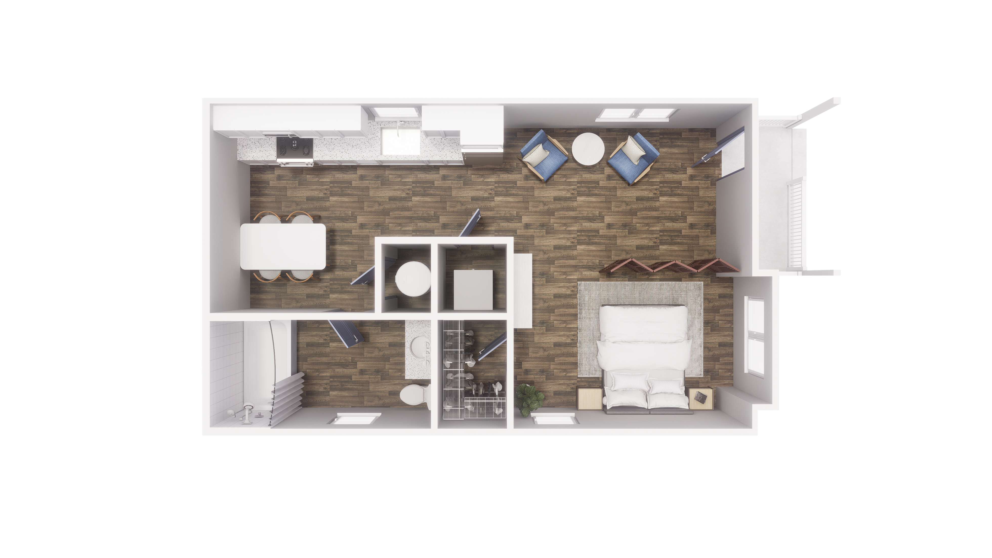 0x1 - 375 sqft - S2 floorplan