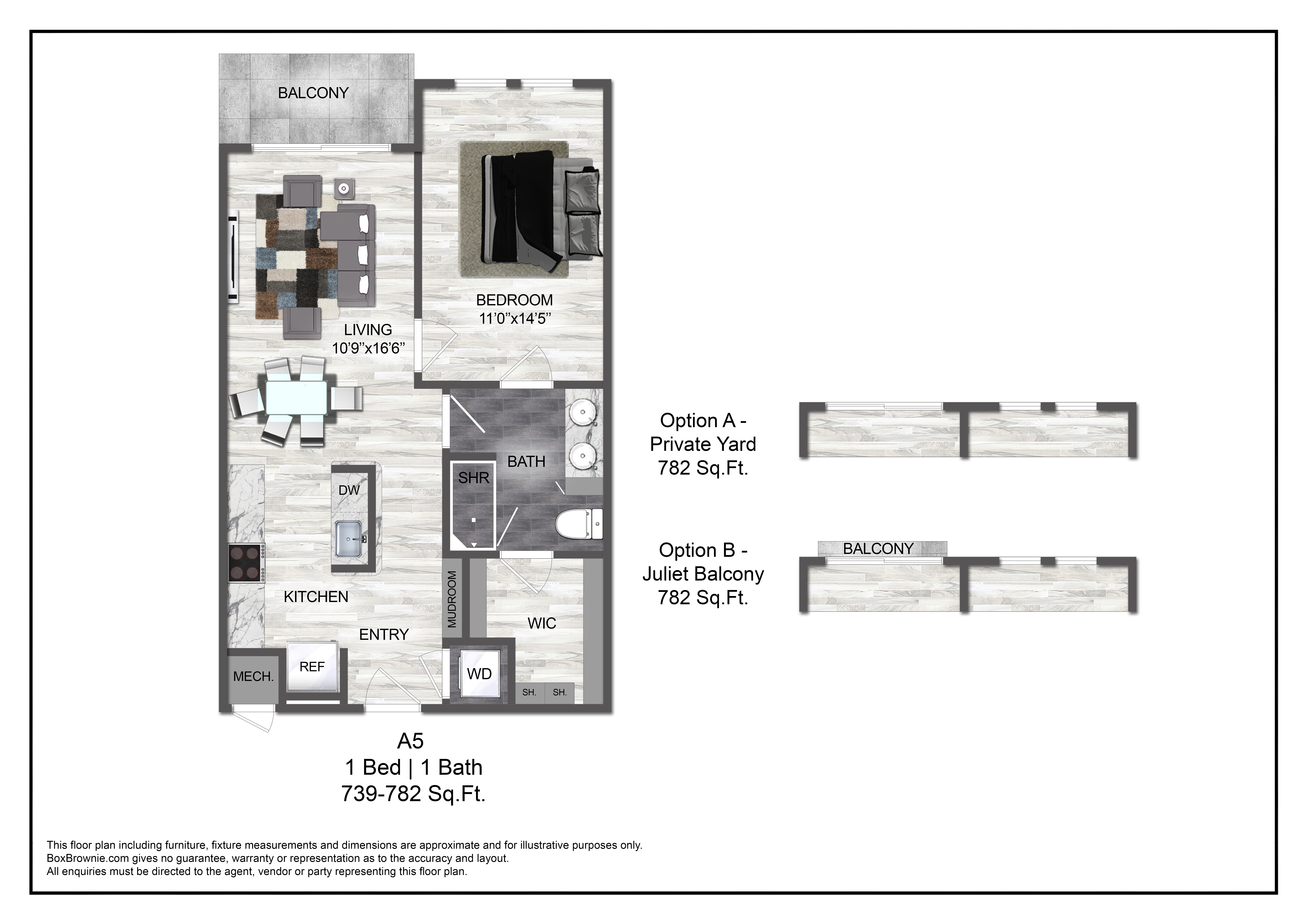 Floor plan layout diagram for A5