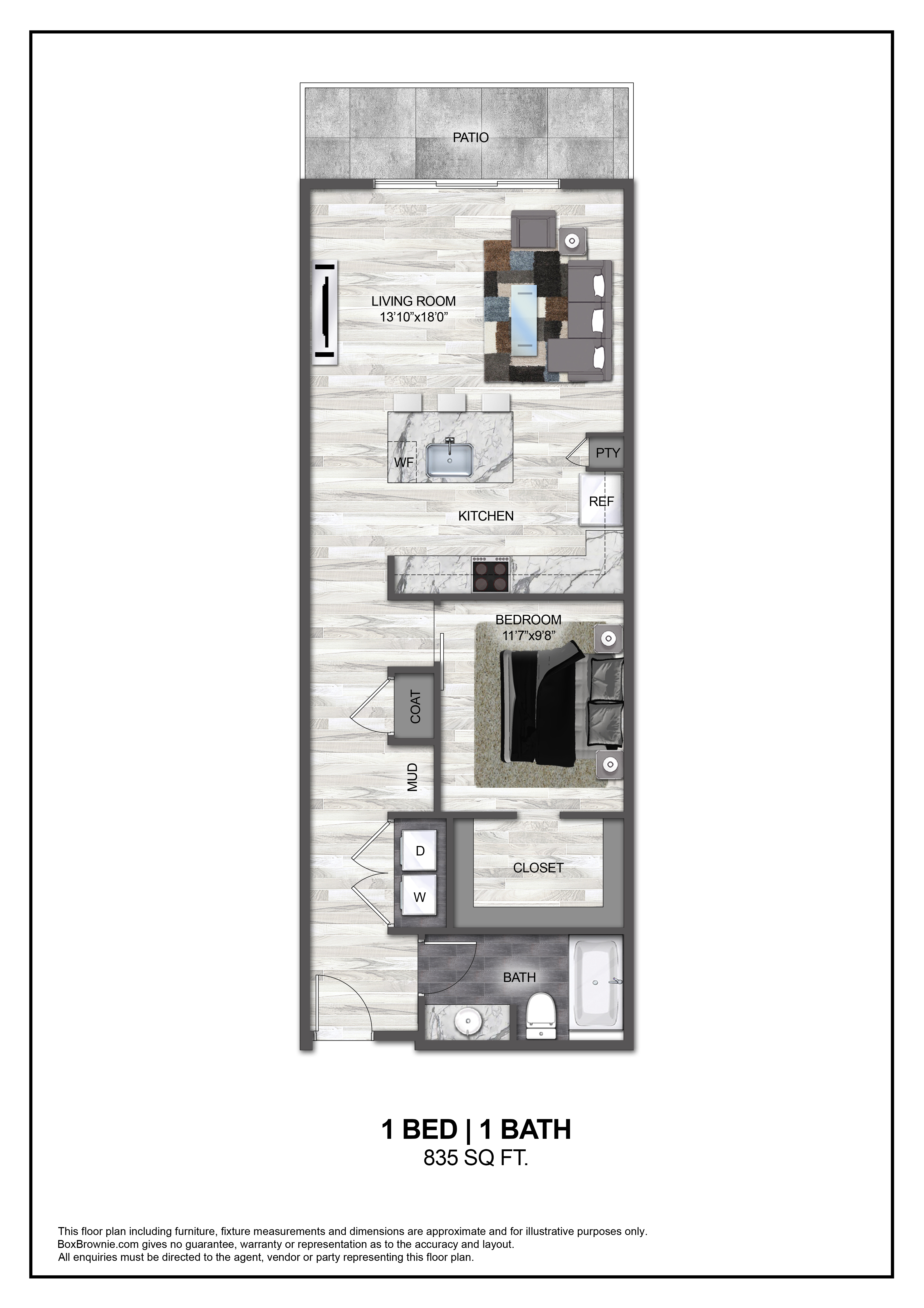 Floor plan layout diagram for A11