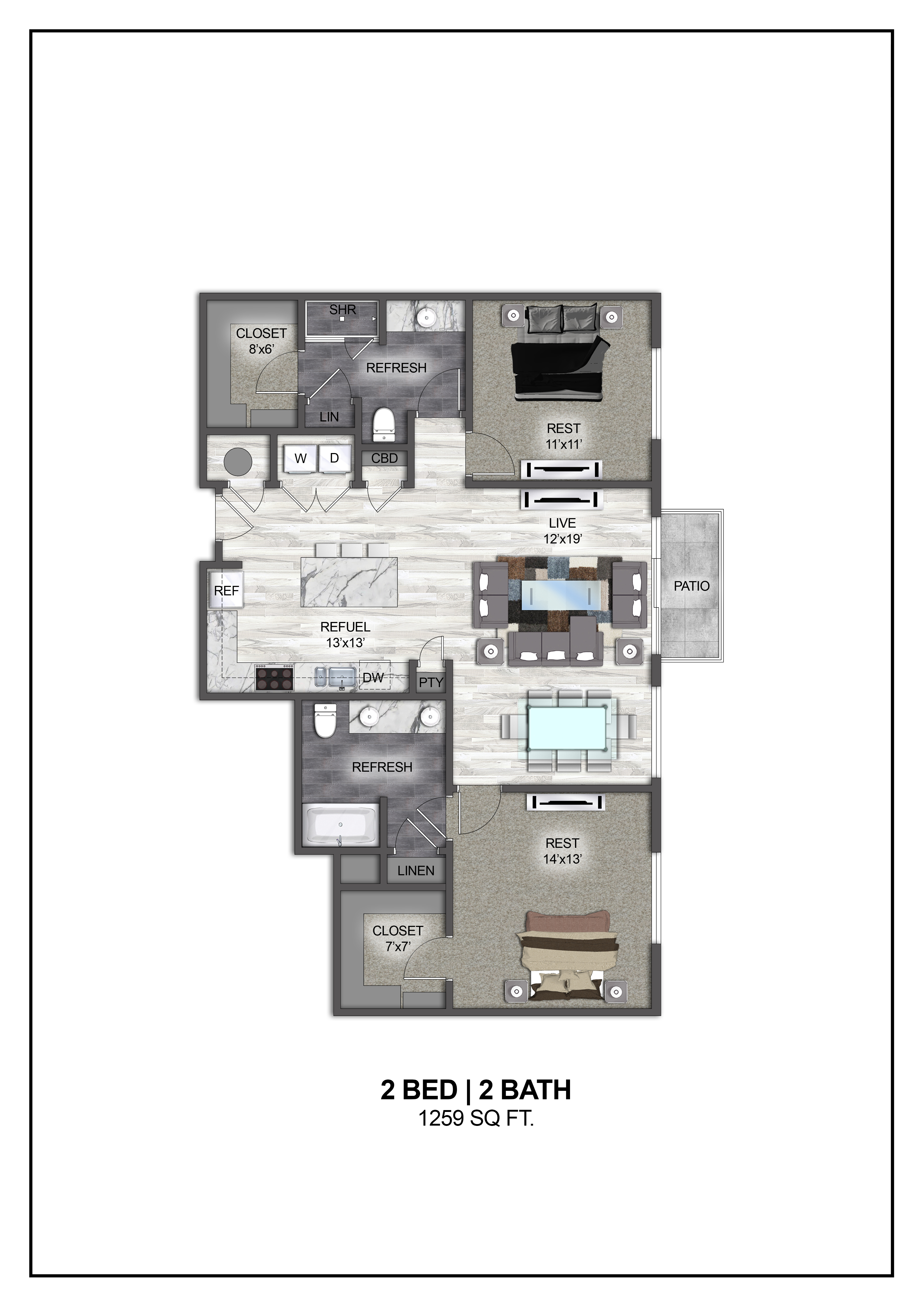 Floor plan layout diagram for B8