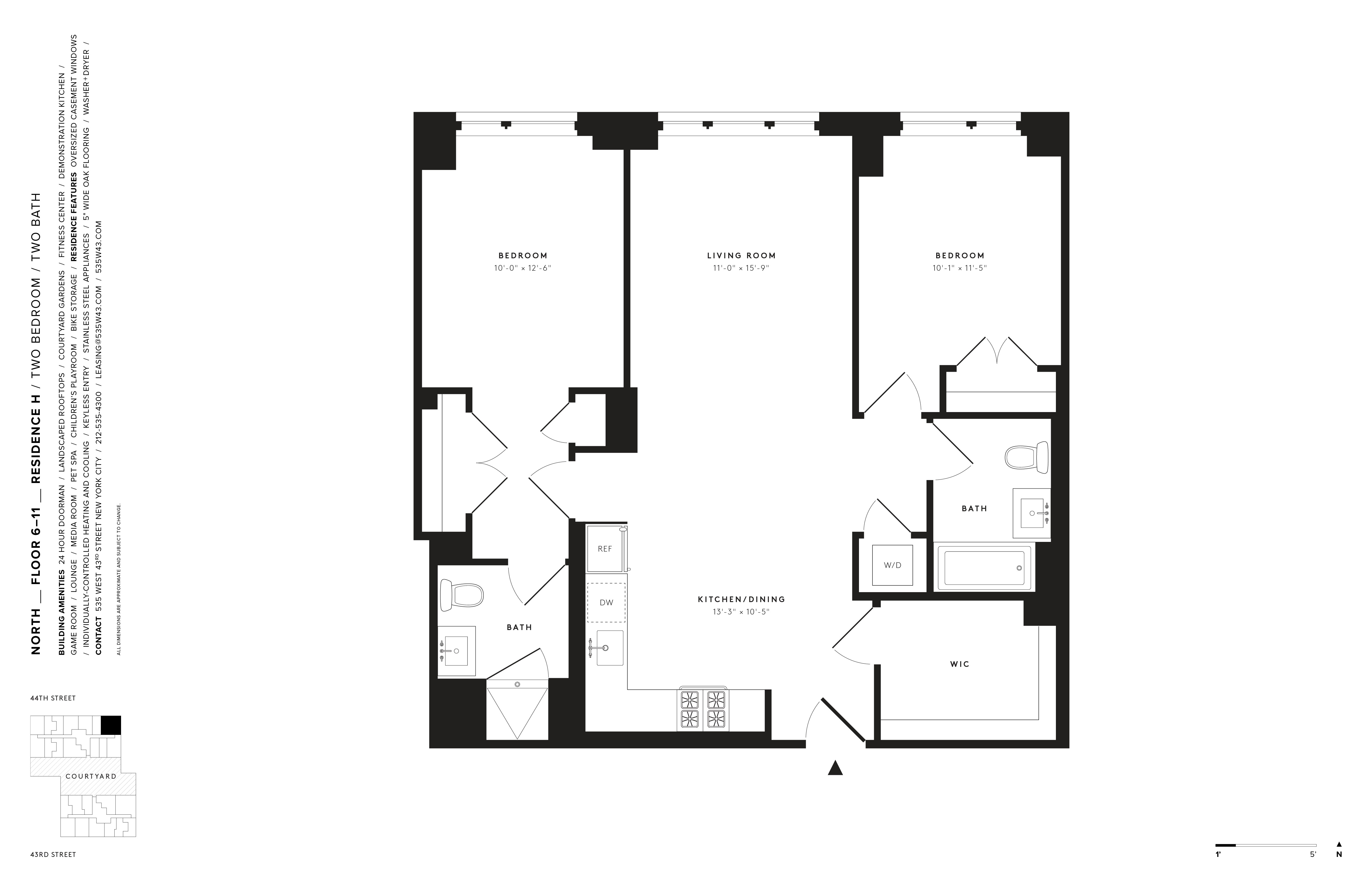 Floor plan layout diagram for 2 Bedroom