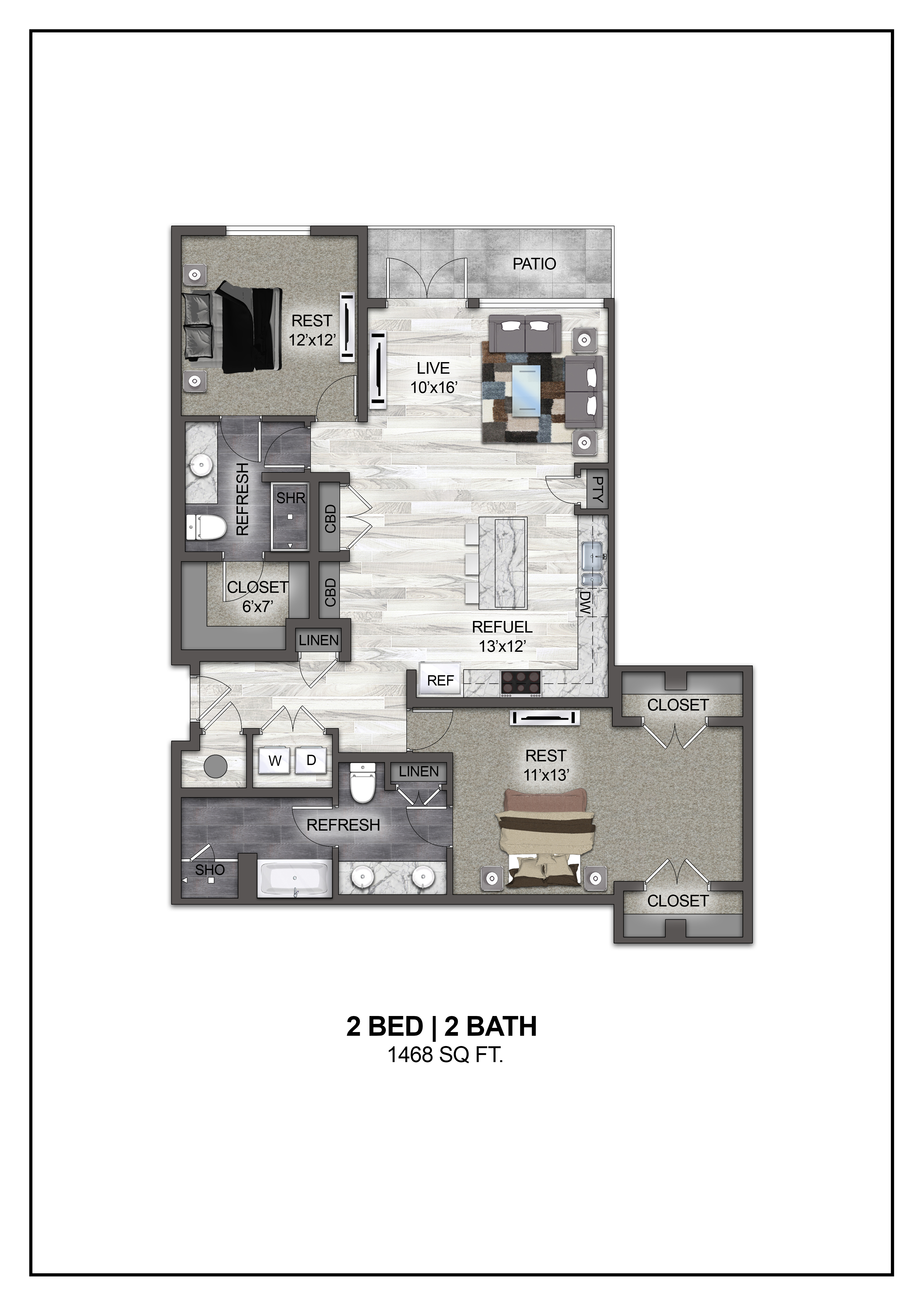 Floor plan layout diagram for B15