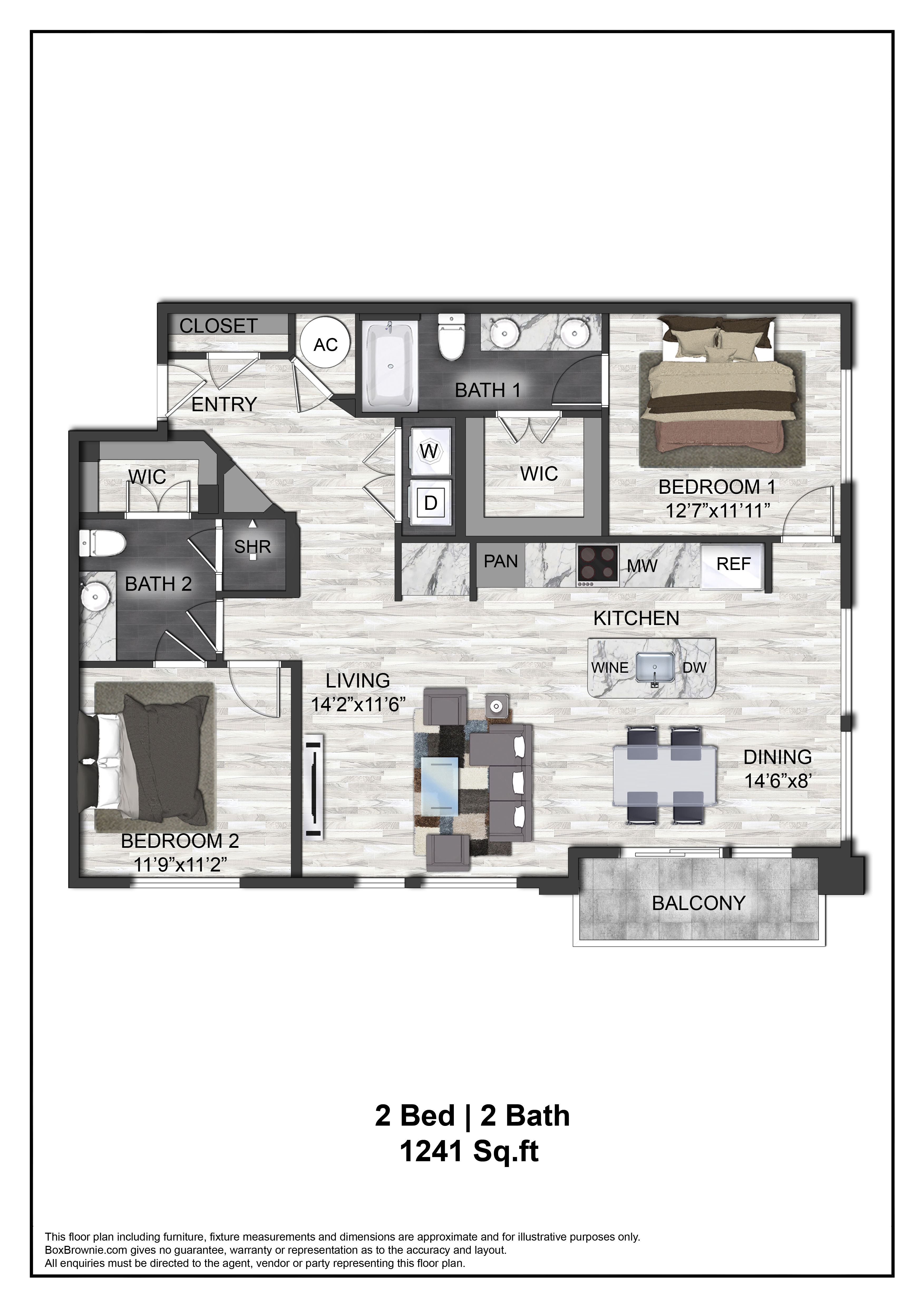 Floor plan layout diagram for B2