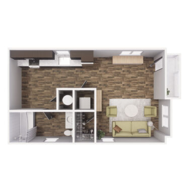 0 x 1- S1 360 SQ FT floorplan
