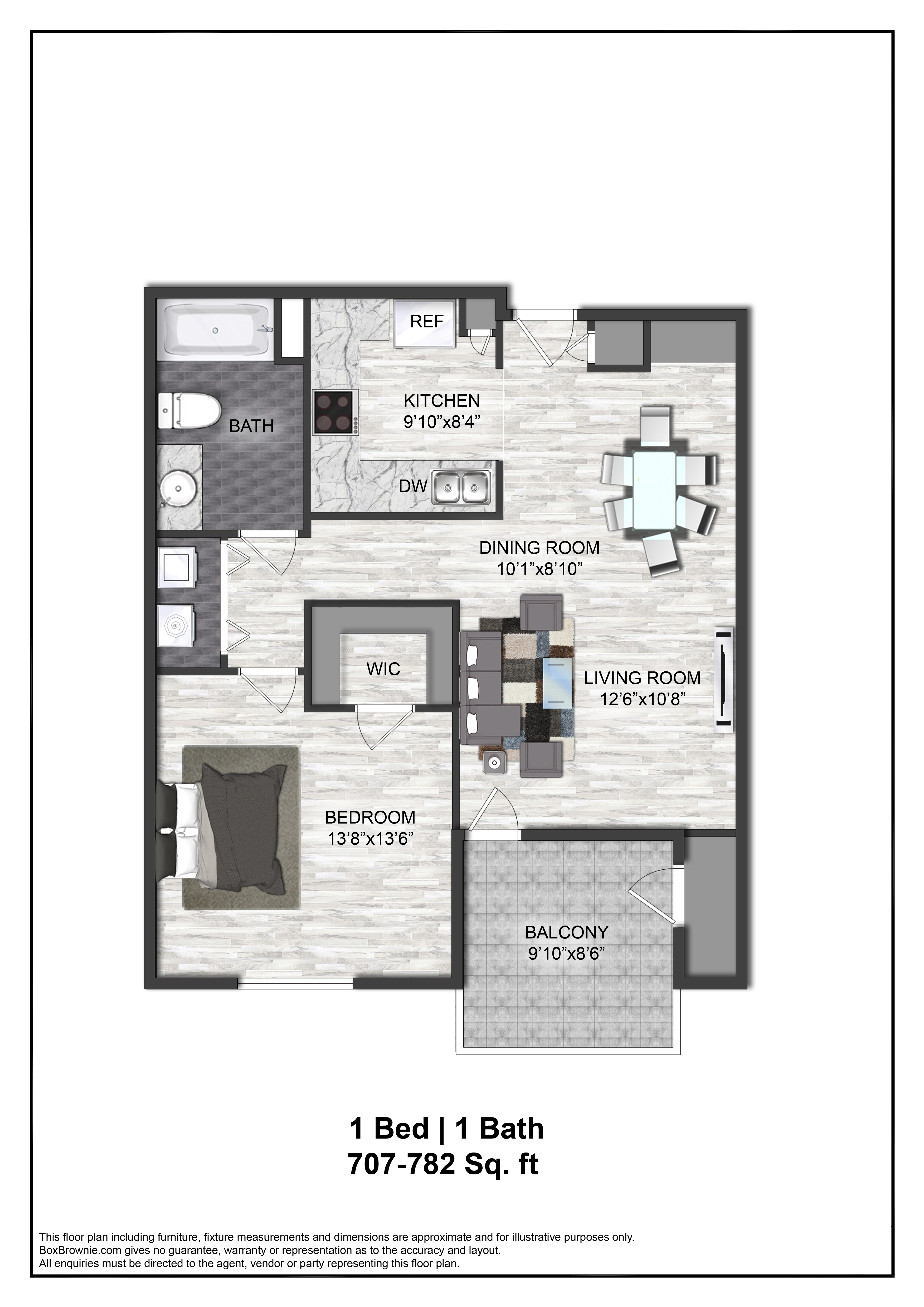 Floor plan layout diagram for A1