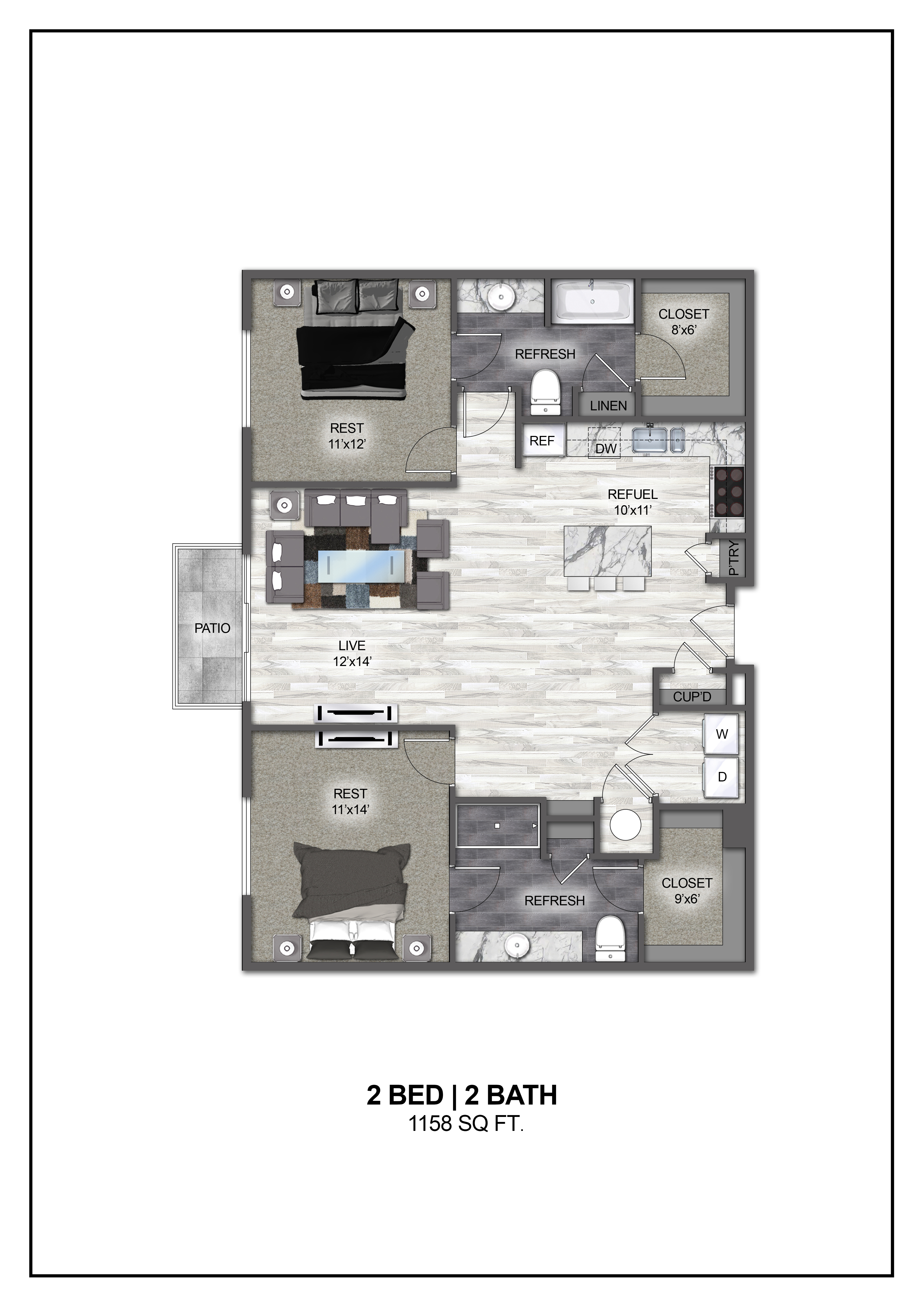 Floor plan layout diagram for B3