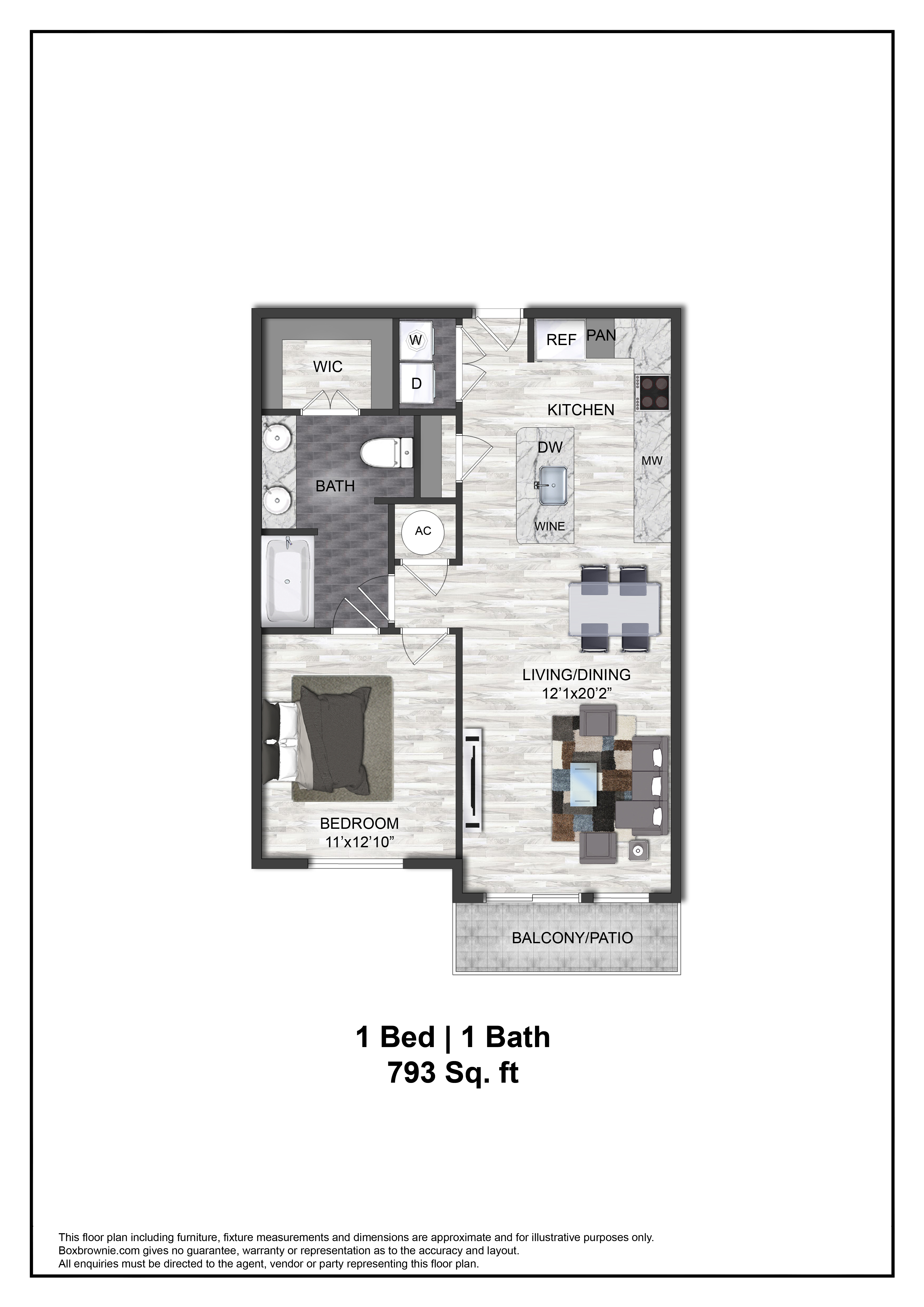 Floor plan layout diagram for A6