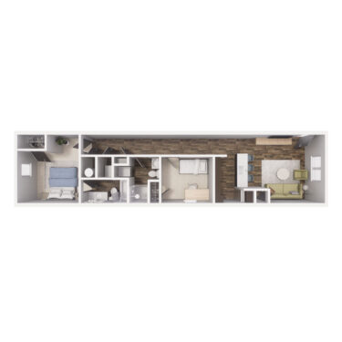 2 x 2- B3 836 SQ FT floorplan