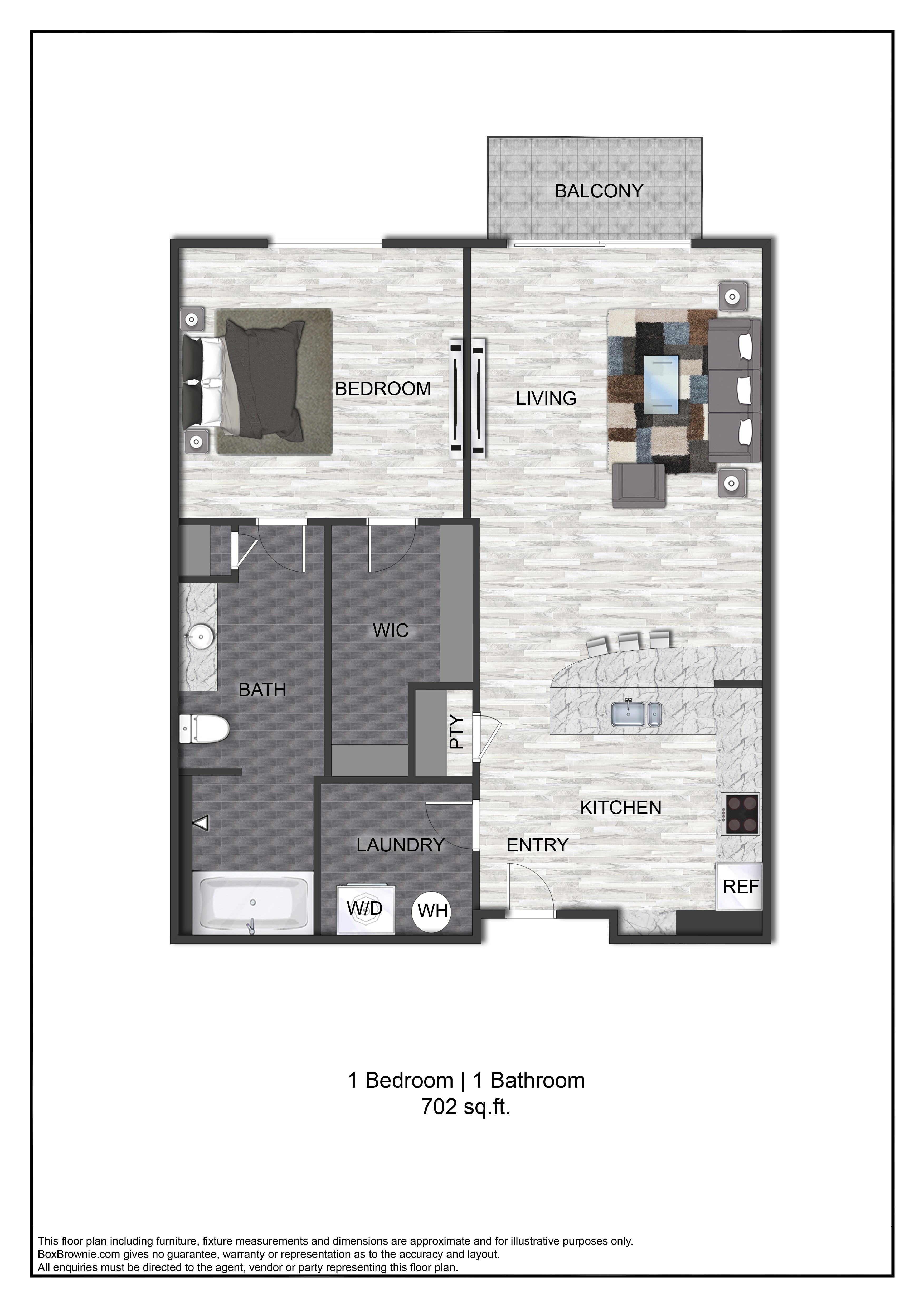 Floor plan layout diagram for A1