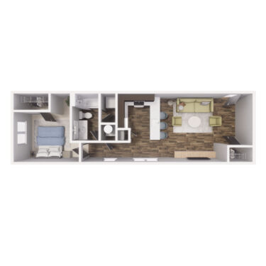 1 x 1- A2 669 SQ FT floorplan