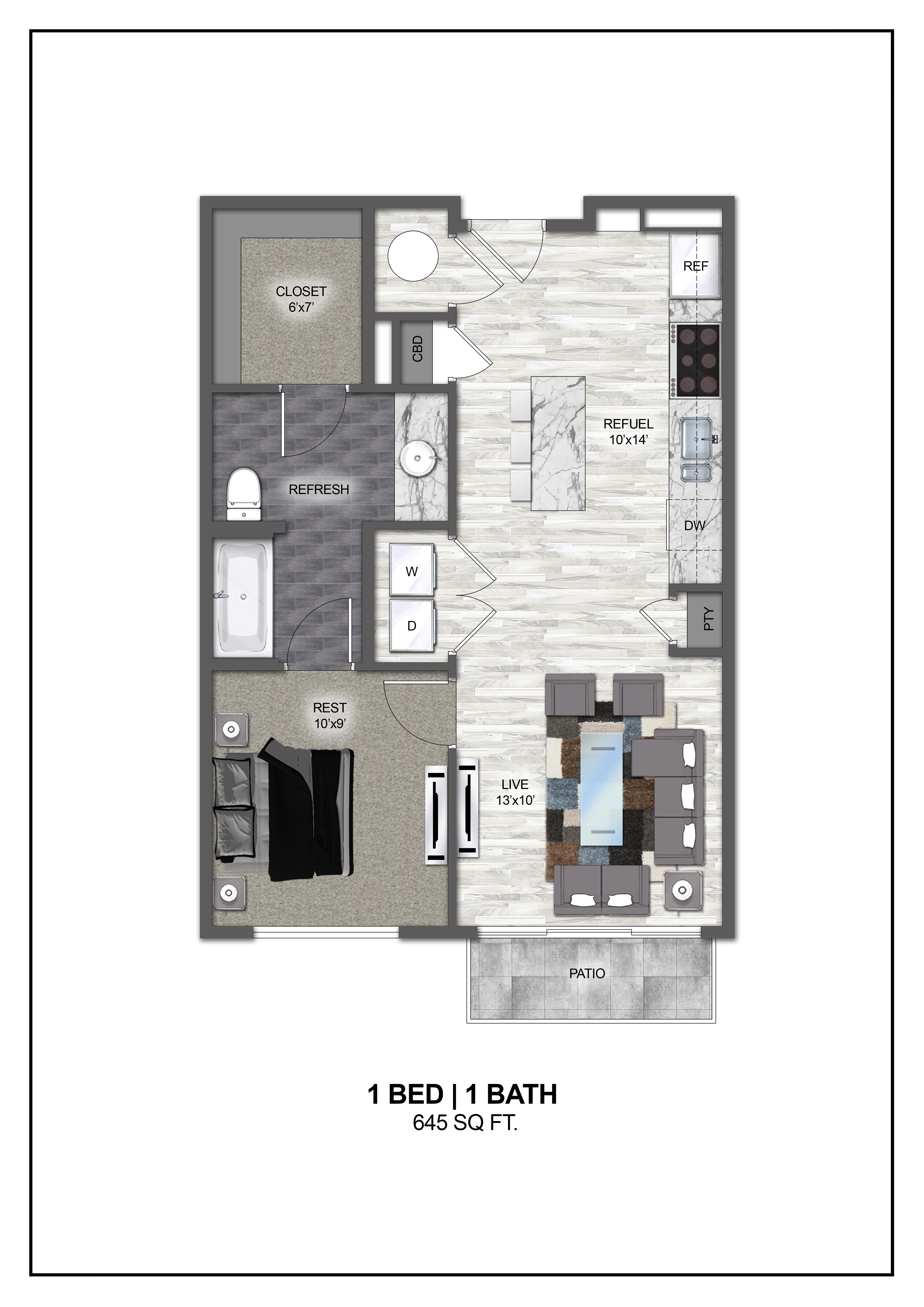 Floor plan layout diagram for A1