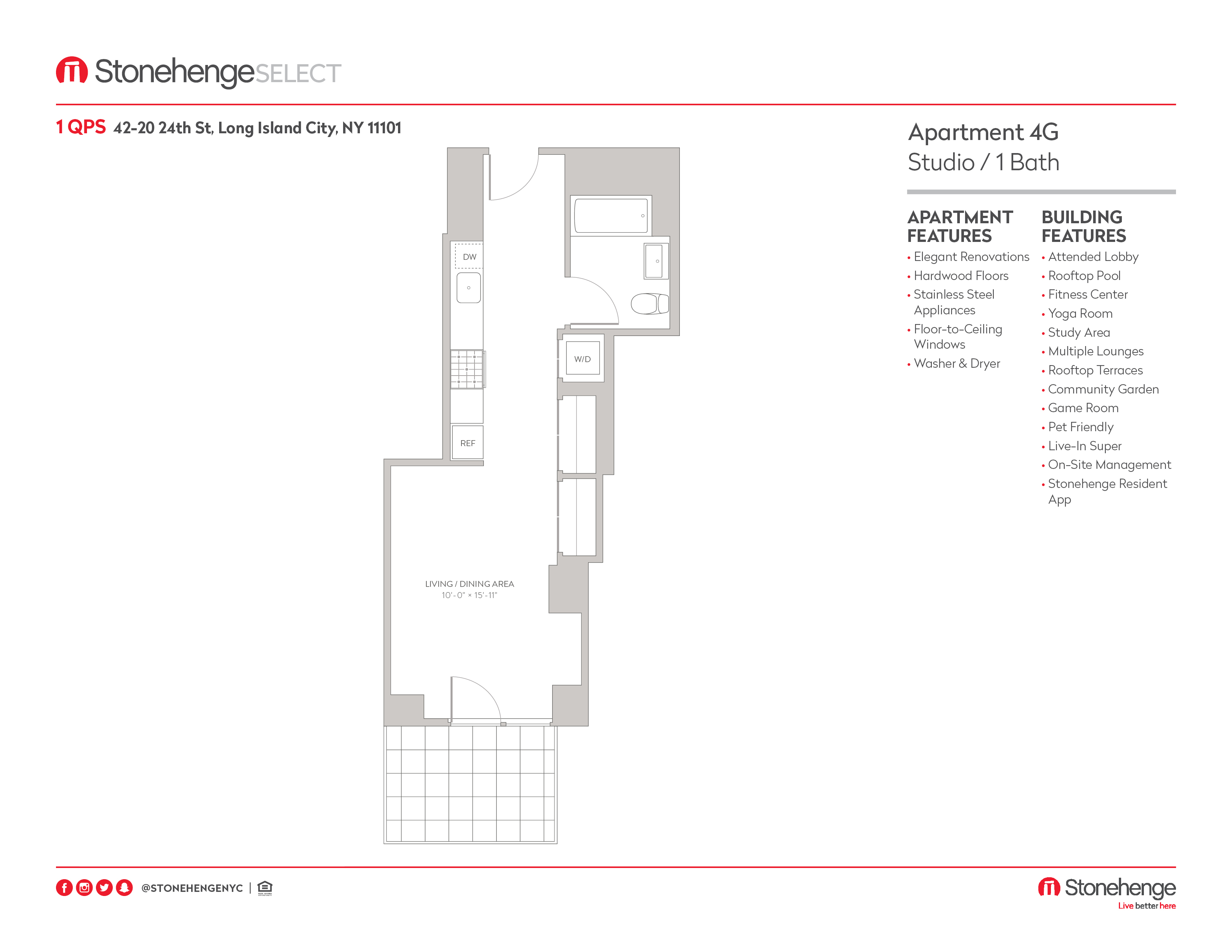 Floor plan layout diagram for Studio