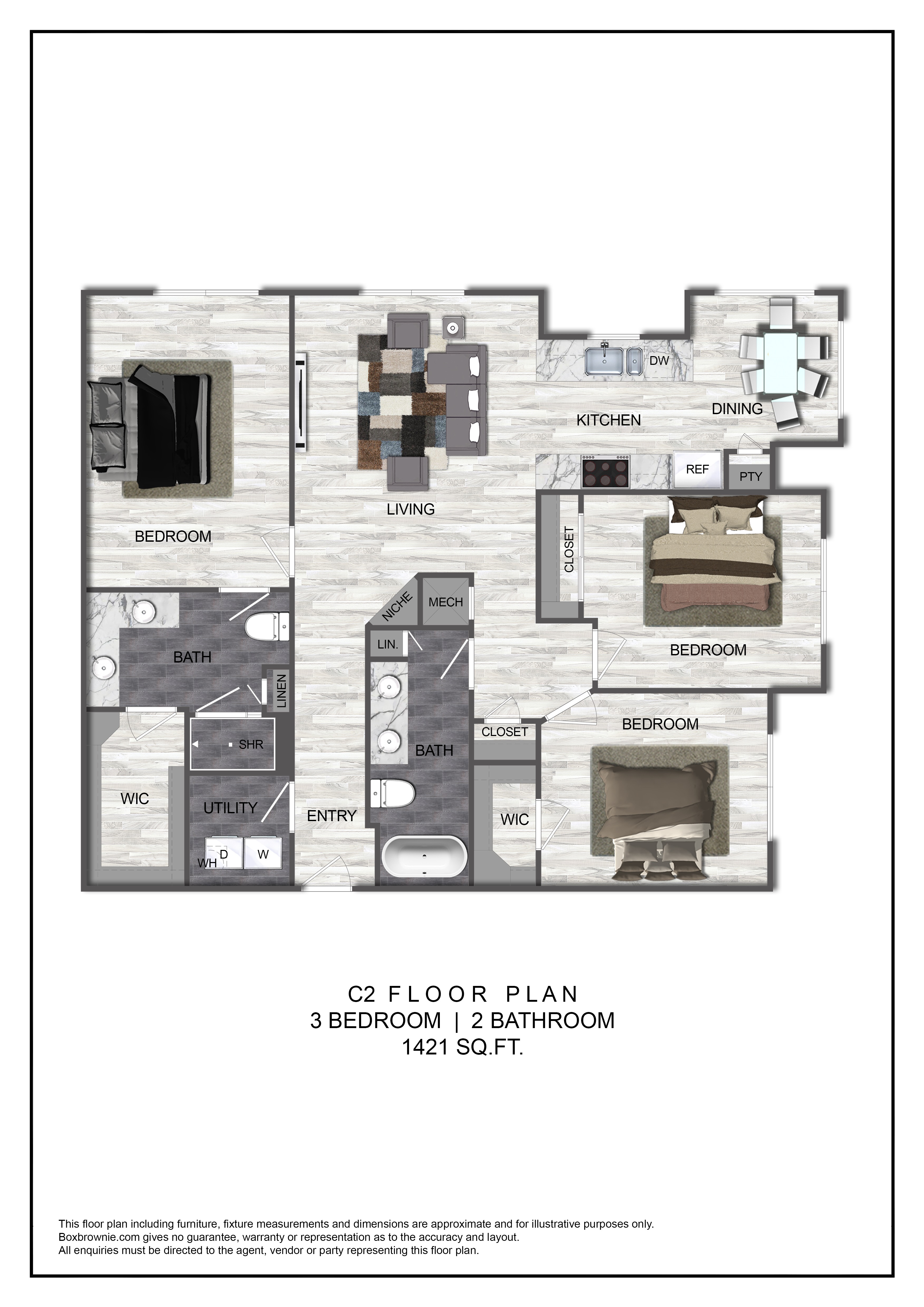 Floor plan layout diagram for C2