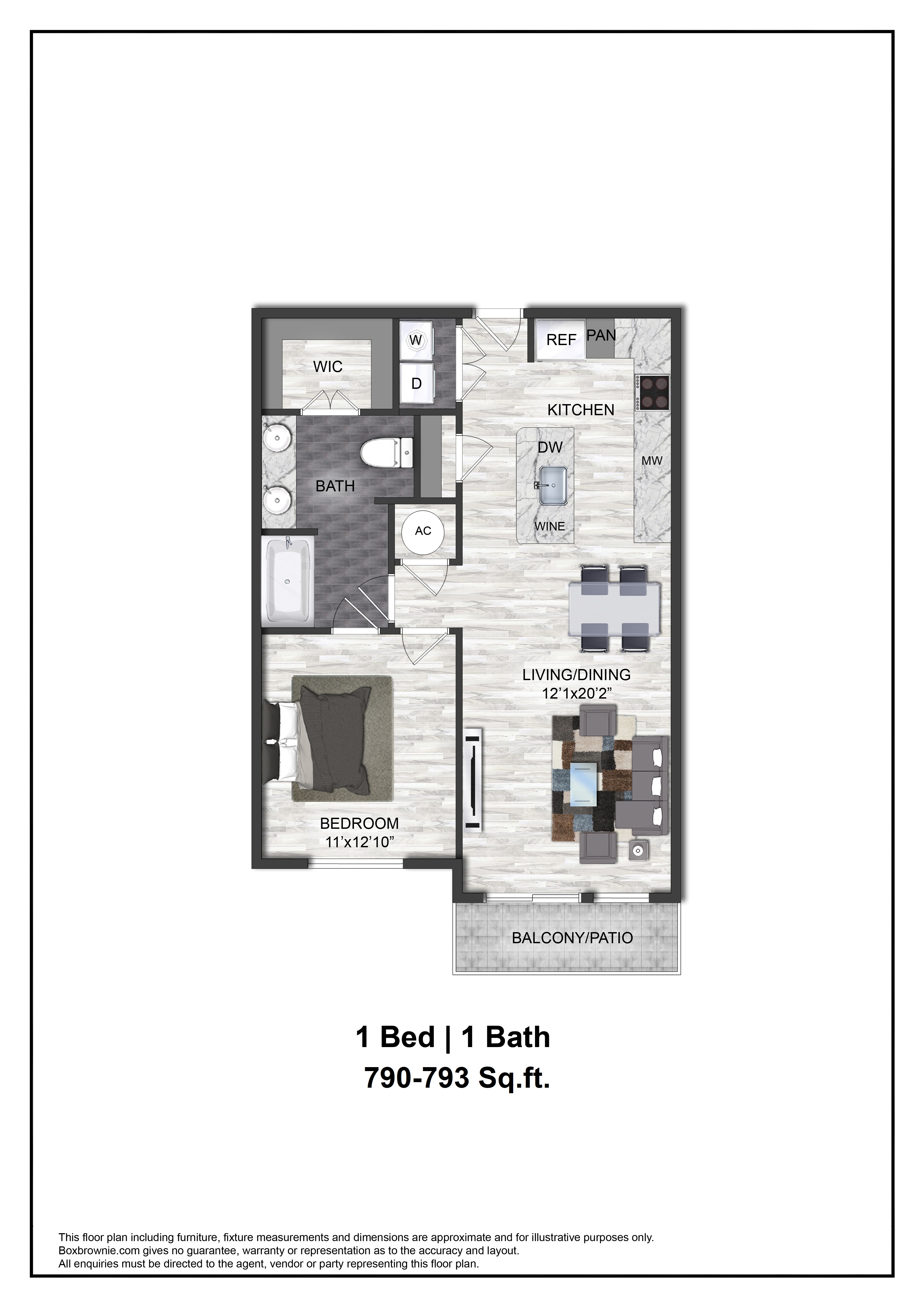 Floor plan layout diagram for A6