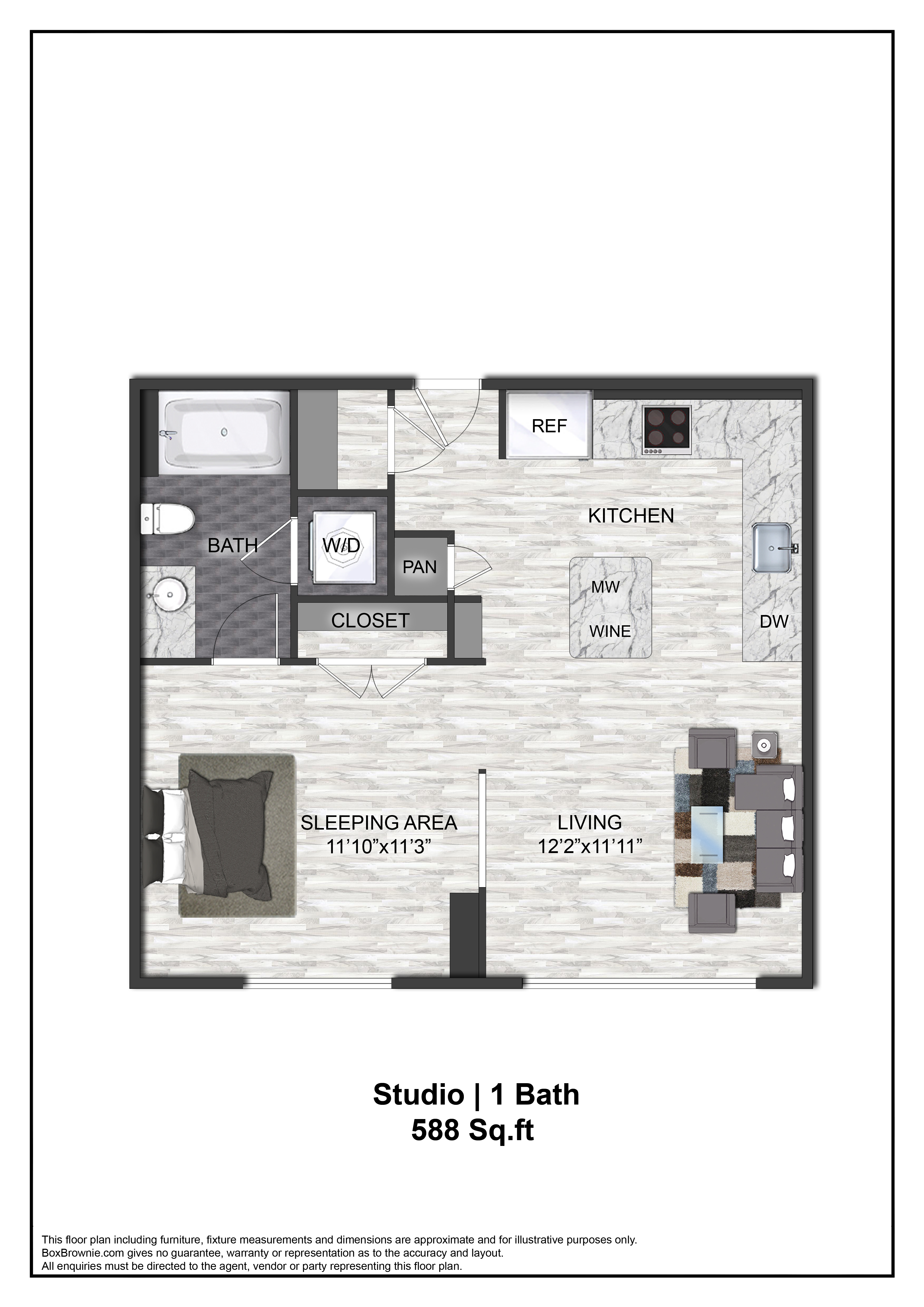 Floor plan layout diagram for E1