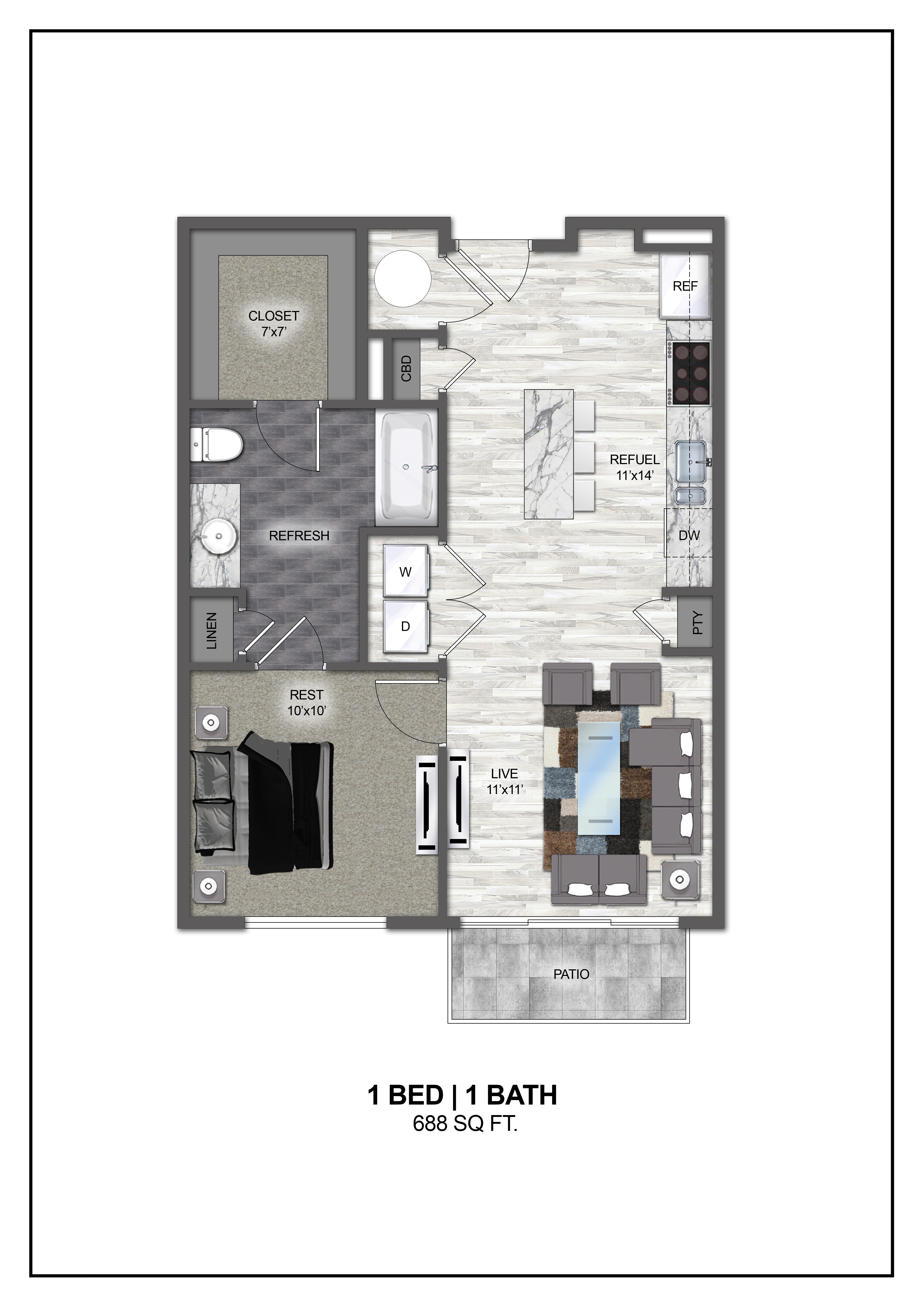 Floor plan layout diagram for A3
