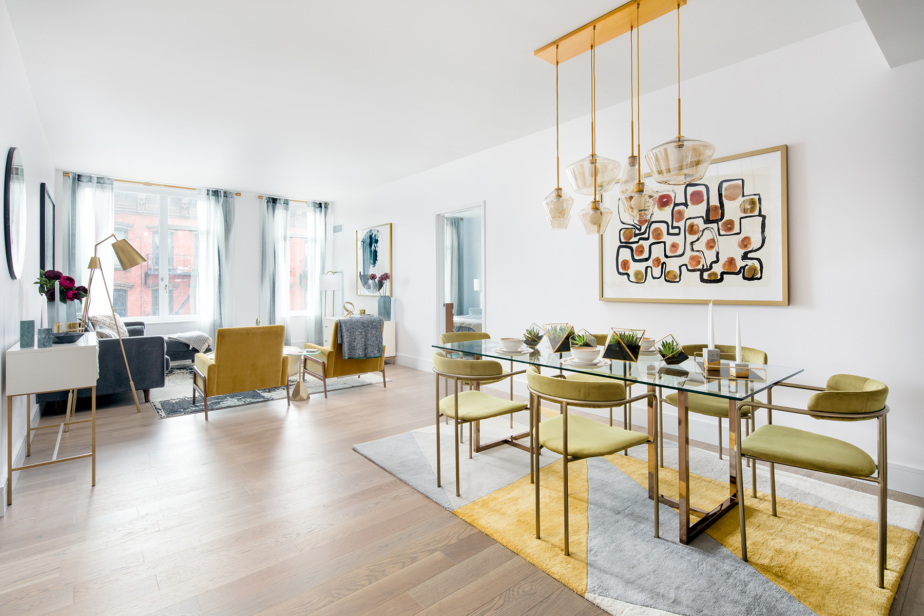 510 14TH ST E 709 Manhattan, New York It's the building you've been waiting for leasing has begun at EVGB.
Make yourself at home in this unique three bedroom, three bathroom residence. 709 features oversized windows, double master suites, and a 24' long great room perfect for entertaining and relaxing. The huge open kitchen is outfitted with a pantry, Miele and Bosch appliances, Cosentino Silestone Quartz countertops and backsplash, and unique wood and glass cabinets with gunmetal pulls. The master bathrooms include a walk-in shower with blackened steel and fluted glass door. All bathrooms feature Porcelanosa tile and Kohler and Wetstyle fixtures. This apartment is finished with hardwood white oak flooring and an in-unit Bosch washer/dryer.
Enjoy your very own planter in EVGB's rooftop community garden!
GO BIG at EVGB, contemporary living in the heart of the East Village, New York's most exciting neighborhood. Stylish residences capture the spirit of the surrounding blocks with modern finishes and fixtures. Unwind against the Glorious Backdrop of Lower Manhattan on the spectacular 19,000 square foot roof deck, complete with fire pits, pergolas, and lounging areas. Downstairs, entertaining spaces including a residents' lounge, fitness center, and pool make the entire building feel like home.
GO BEYOND EVGB and explore the legendary East Village, a true New York original. Tap into the endless energy that fuels the downtown art, food, music, and fashion scenes. Discover a vibrant community of chic shops and boutiques, restaurants, bars, cafes, and classes. When it's time to work or get away, you're conveniently located with easy access to transportation, including the subway, SBS and crosstown bus lines and the FDR Drive.
Groovy Bars, Greasy Burgers, Gourmet Bites, Graceful Boutiques, and (most importantly) Great Beginnings.
Net effective rent shown.