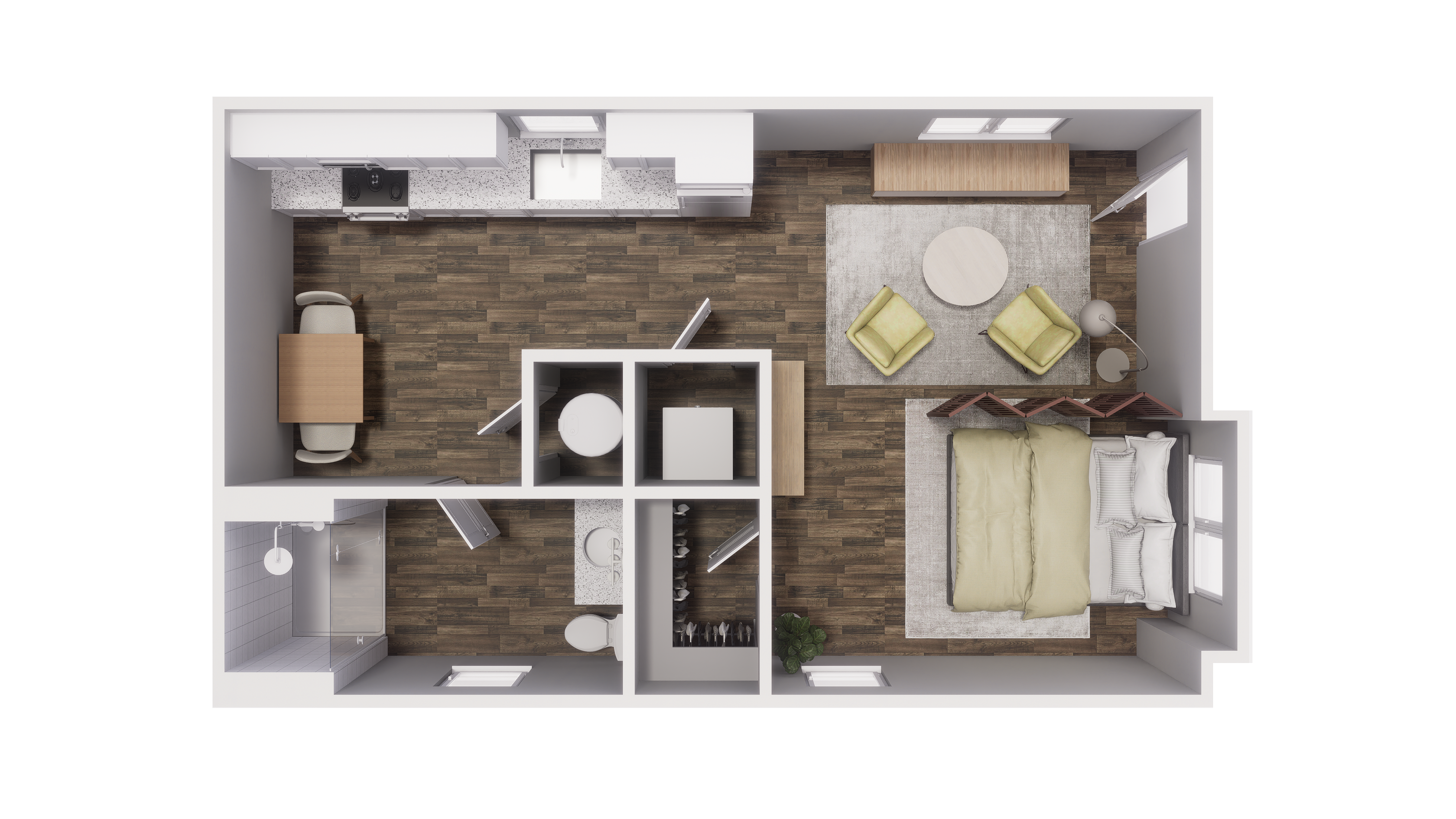 0x1 - 348 sqft - S1 floorplan