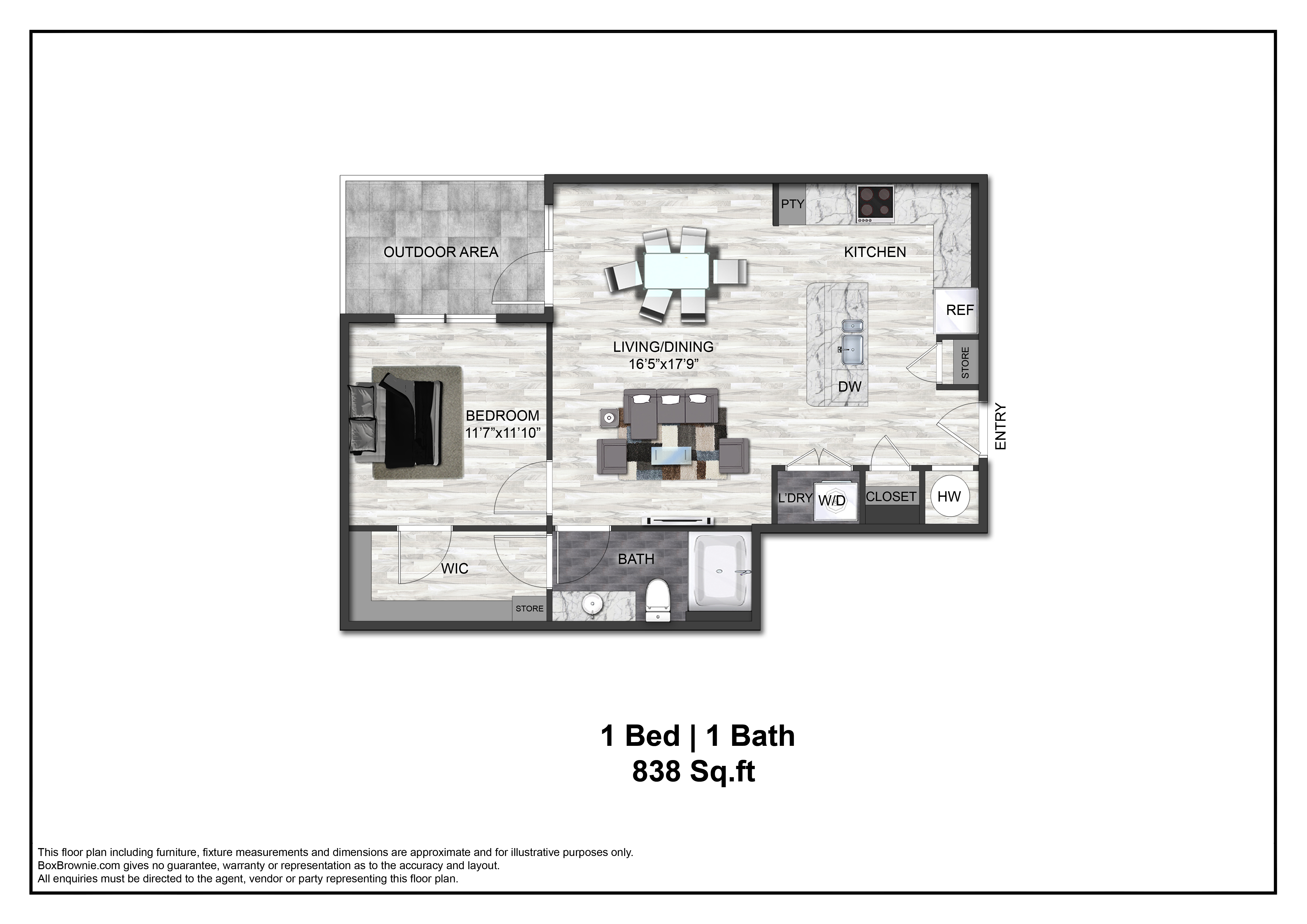 Floor plan layout diagram for A6
