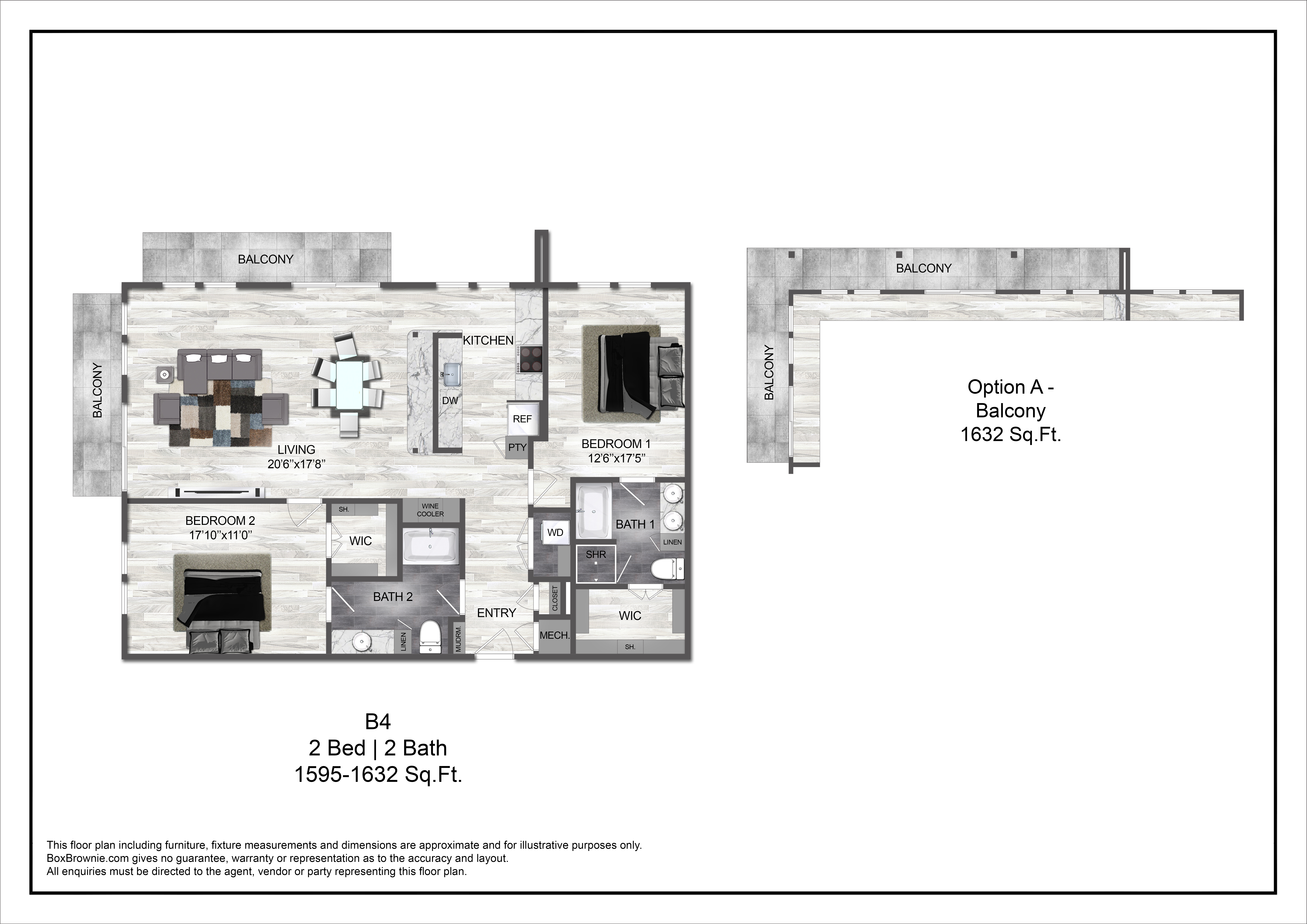 Floor plan layout diagram for B4