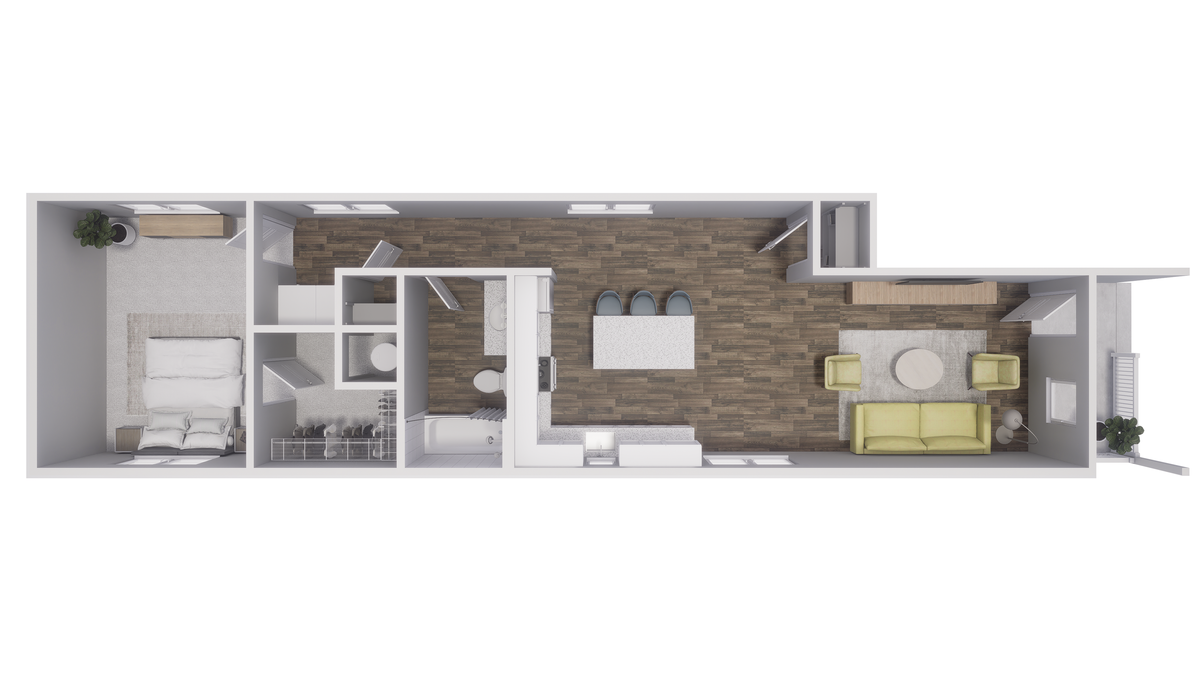 1x1 - 779 sqft - A3 floorplan