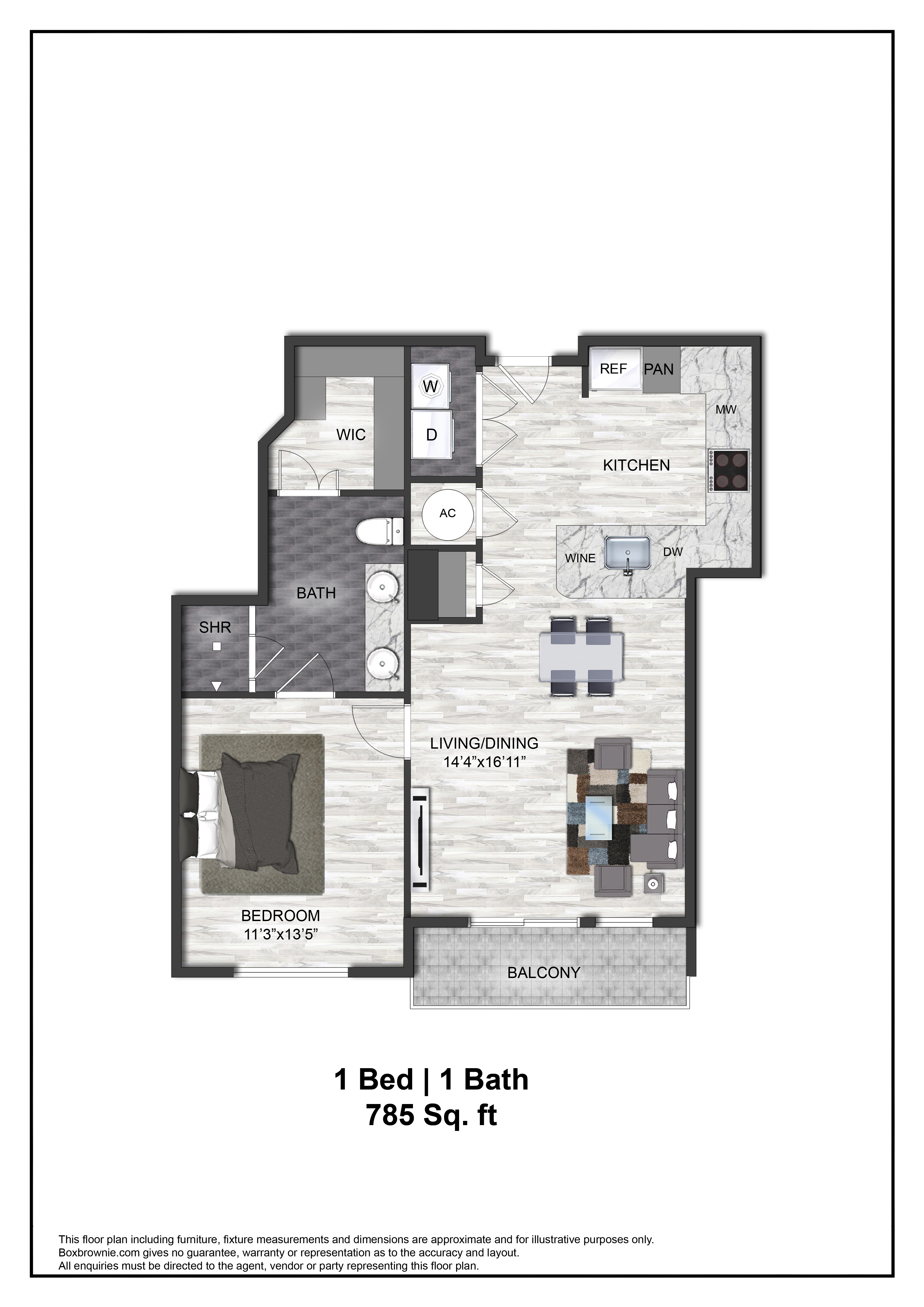 Floor plan layout diagram for A5