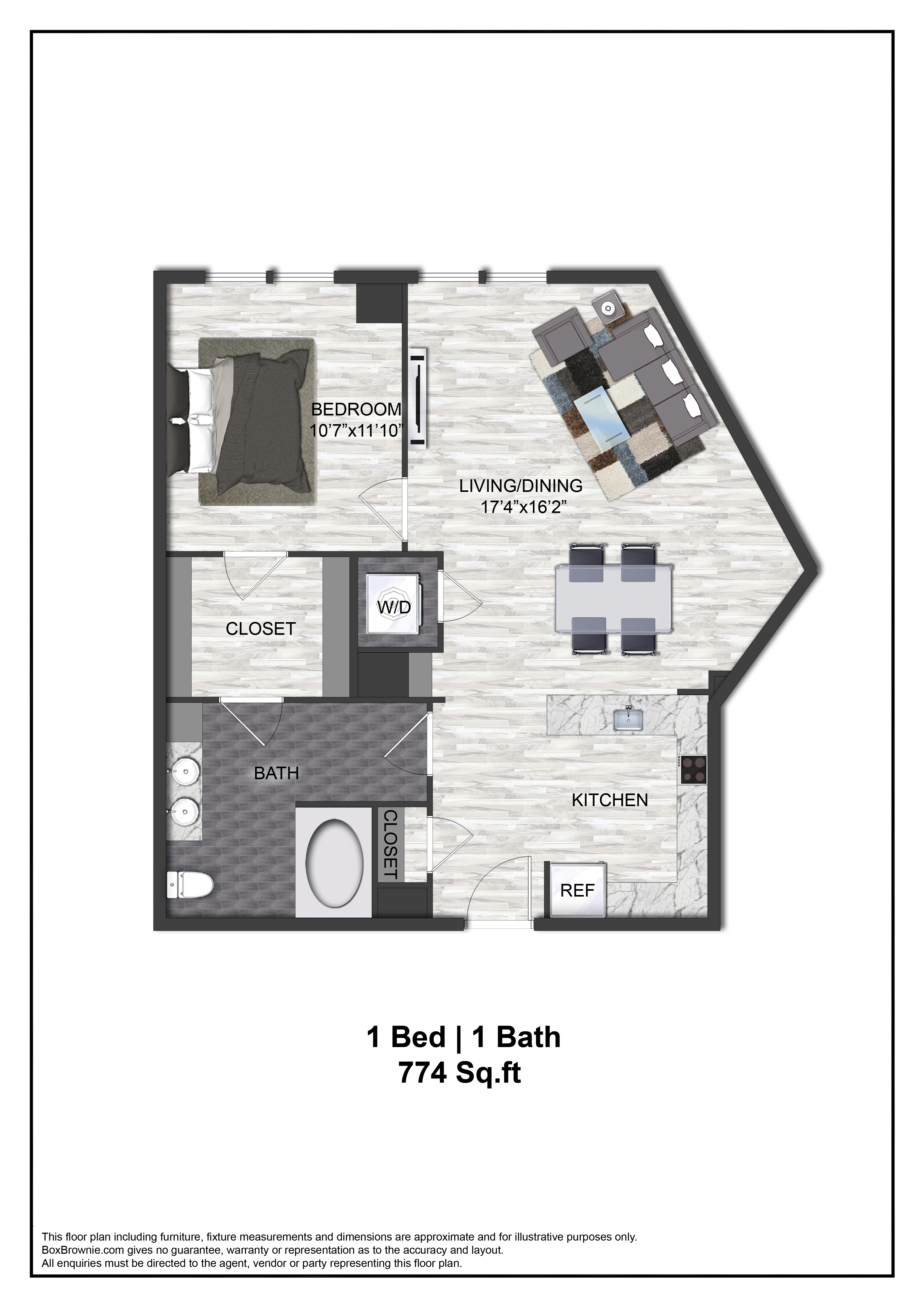 Floor plan layout diagram for A7