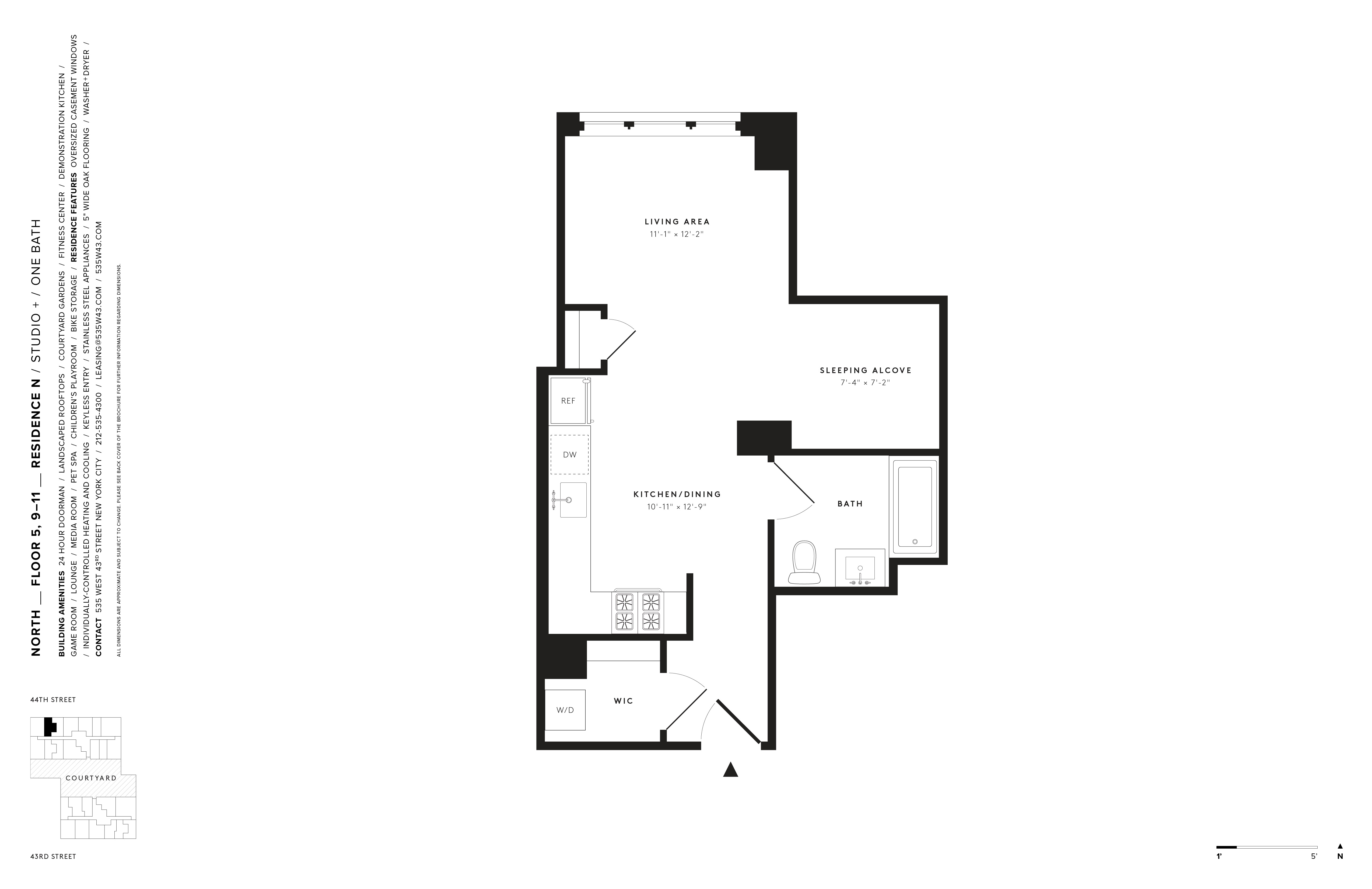 Floor plan layout diagram for studio+