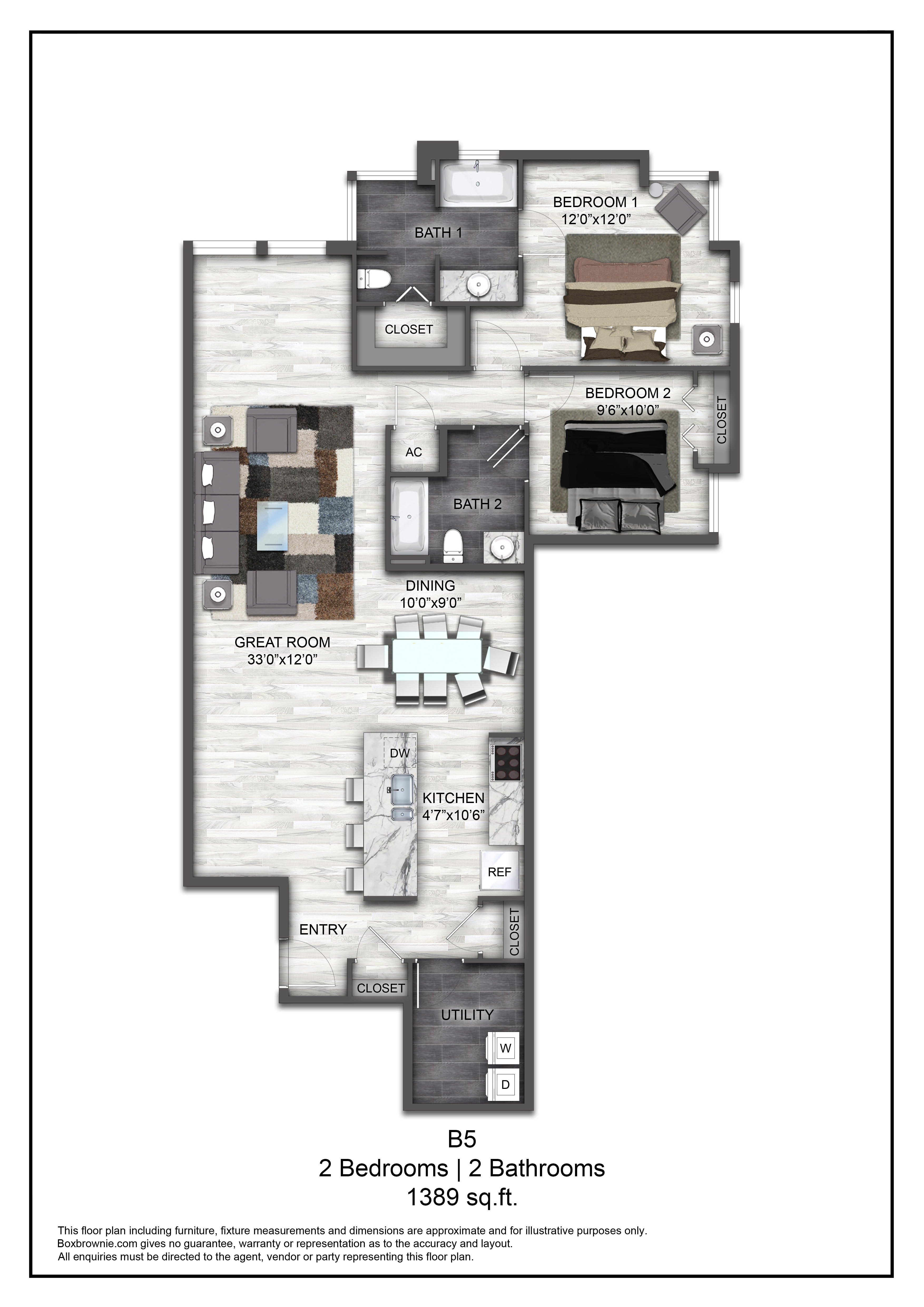 Floor plan layout diagram for B5
