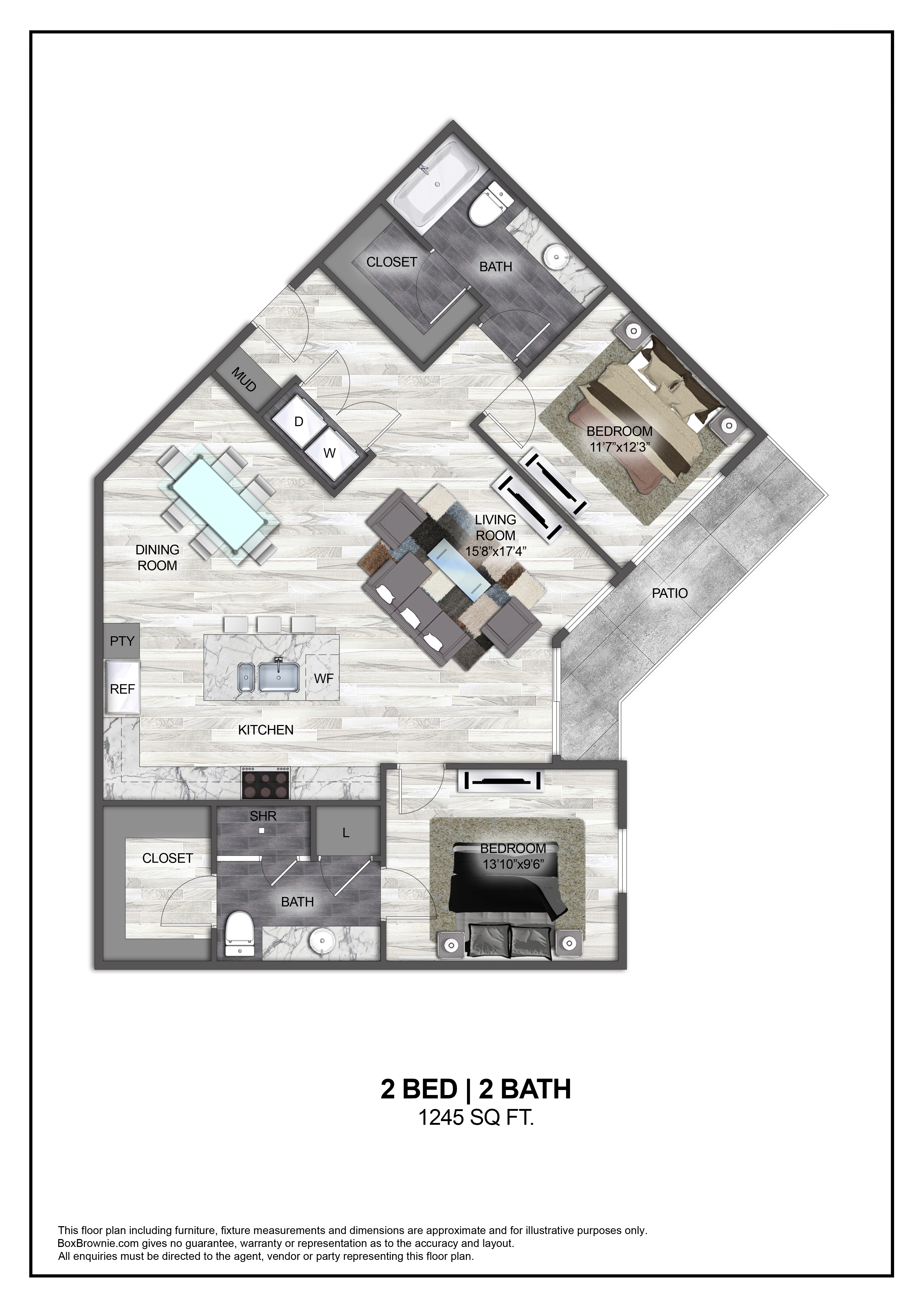 Floor plan layout diagram for B6