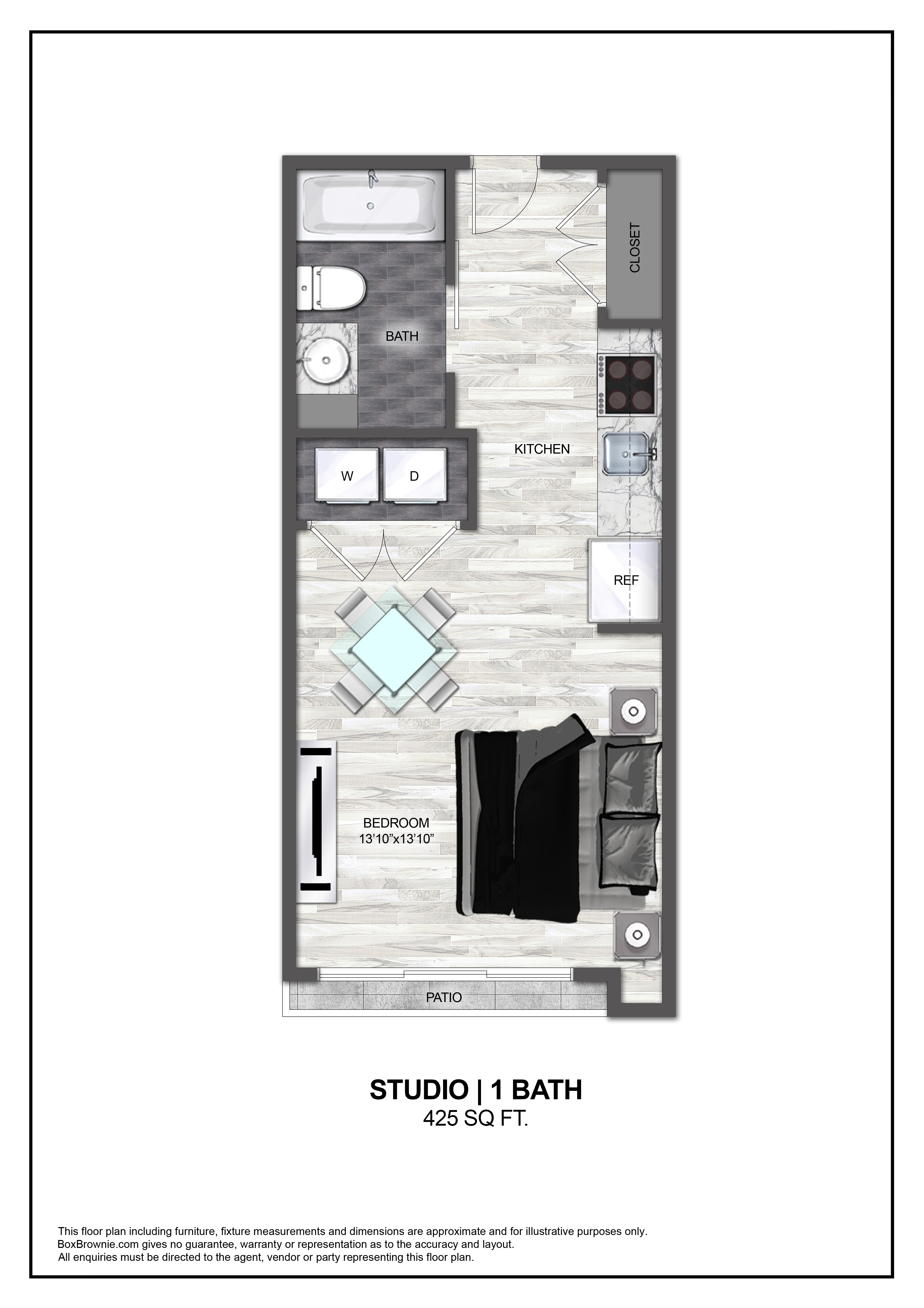 Floor plan layout diagram for E1