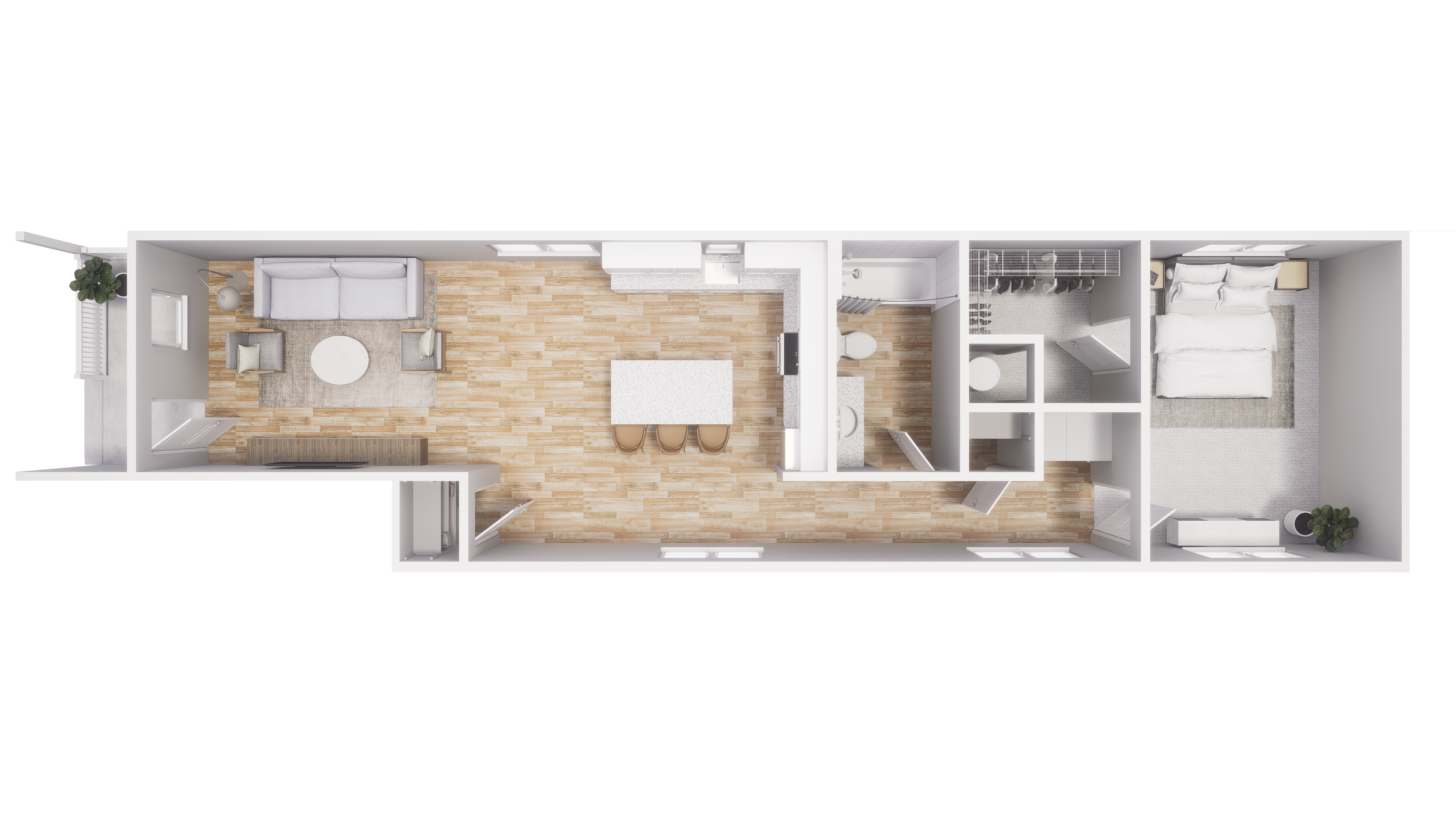 1x1 - 779 sqft - A3 floorplan