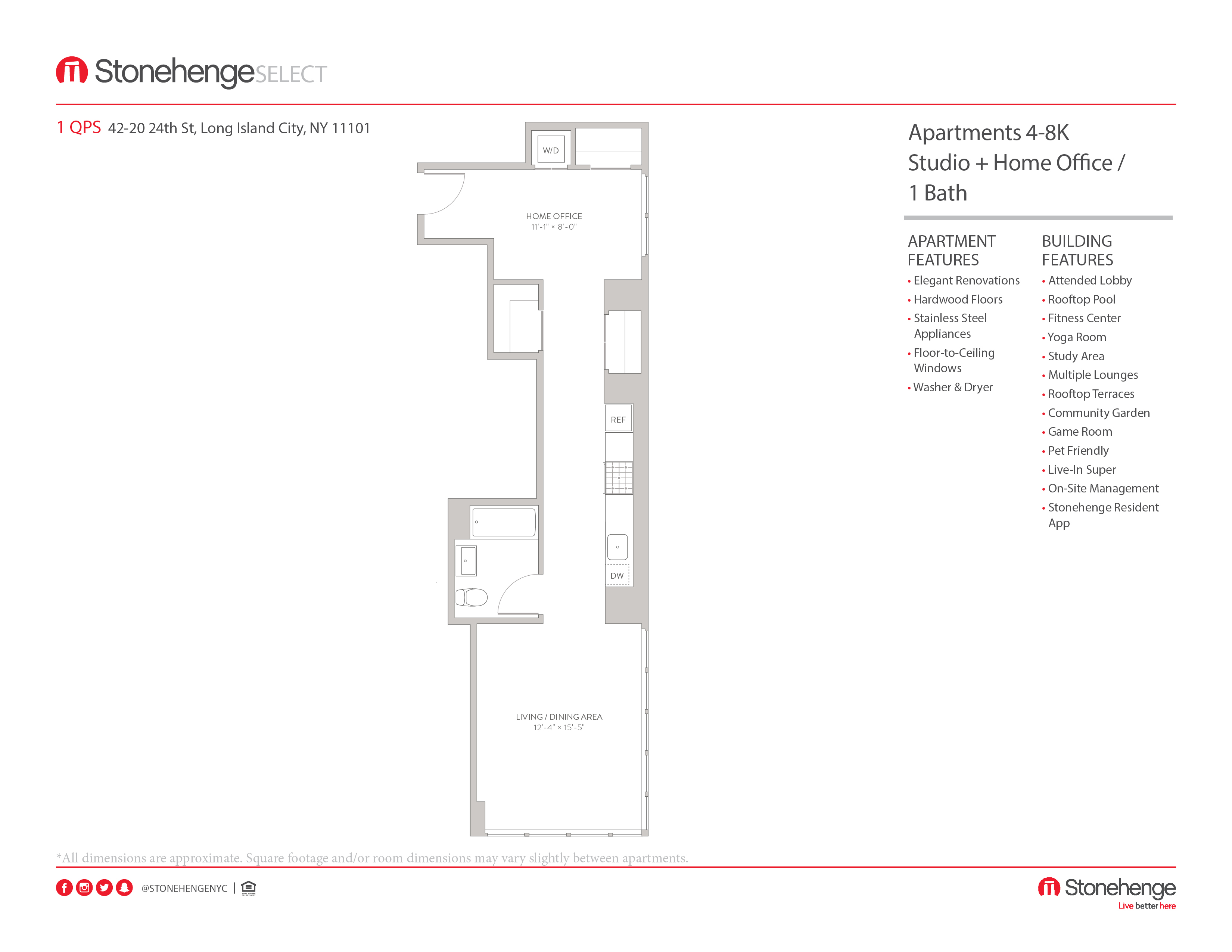Floor plan layout diagram for Studio