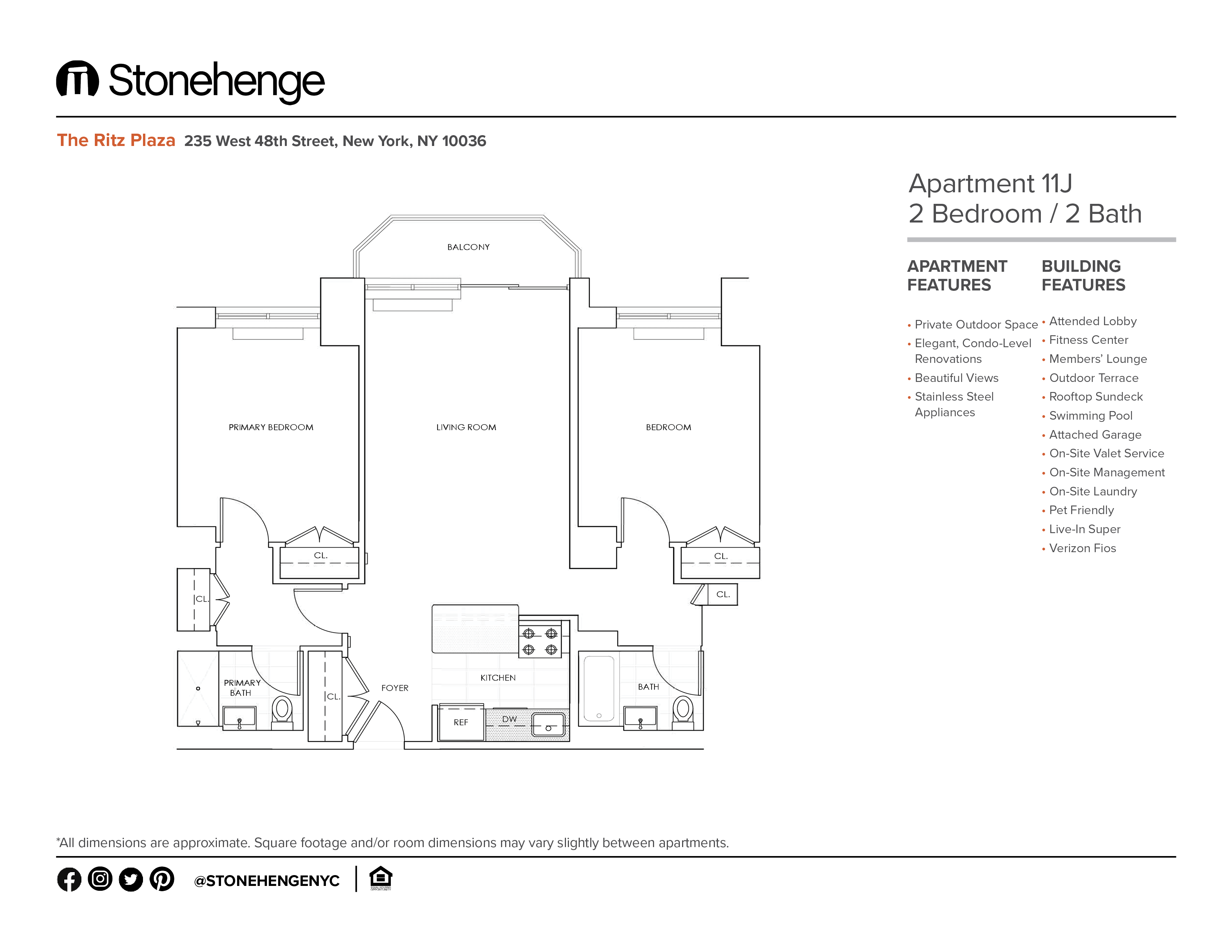 Floor plan layout diagram for 2 Bedroom