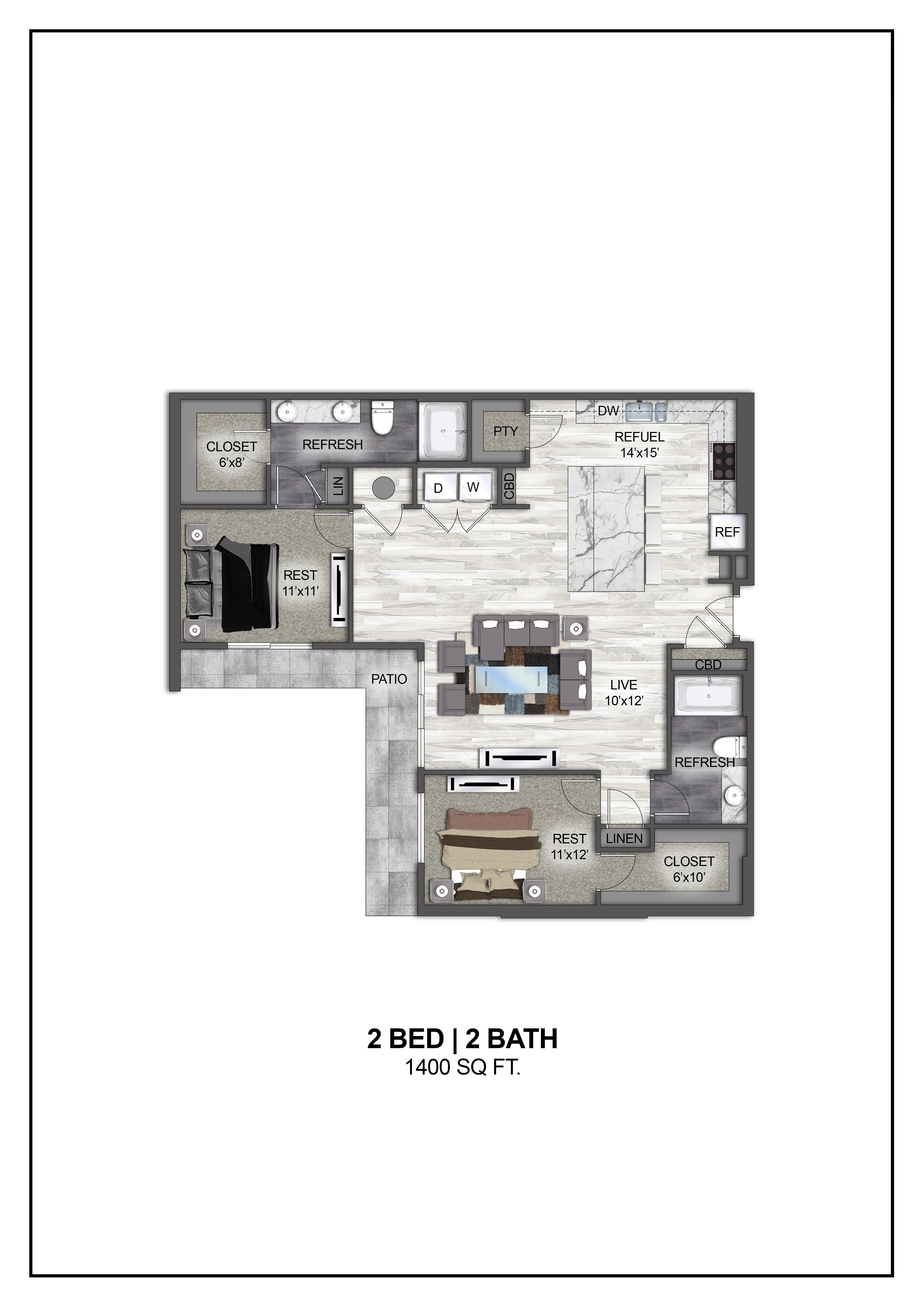 Floor plan layout diagram for B14