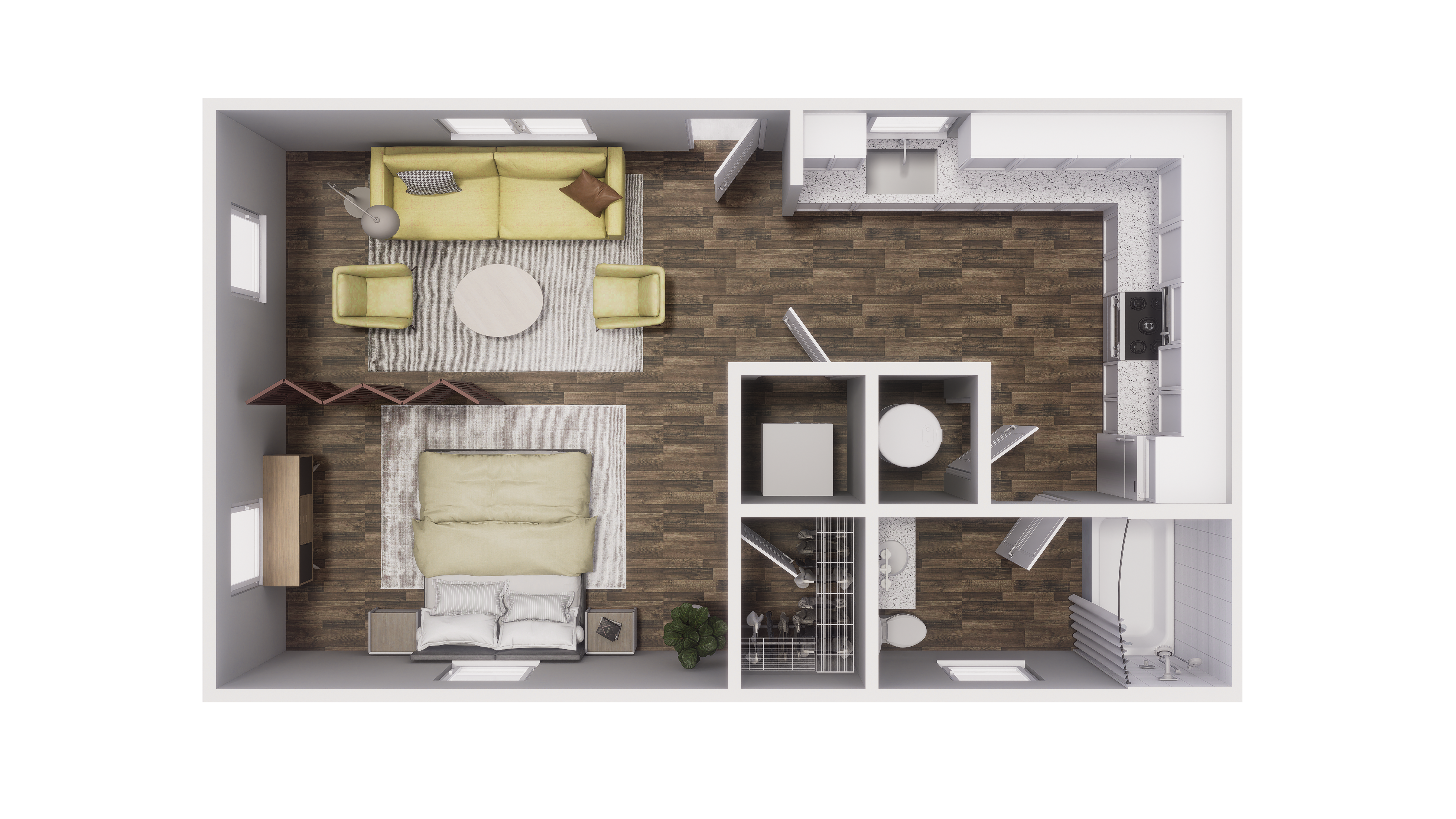 0x1 - 394 sqft - S2 floorplan