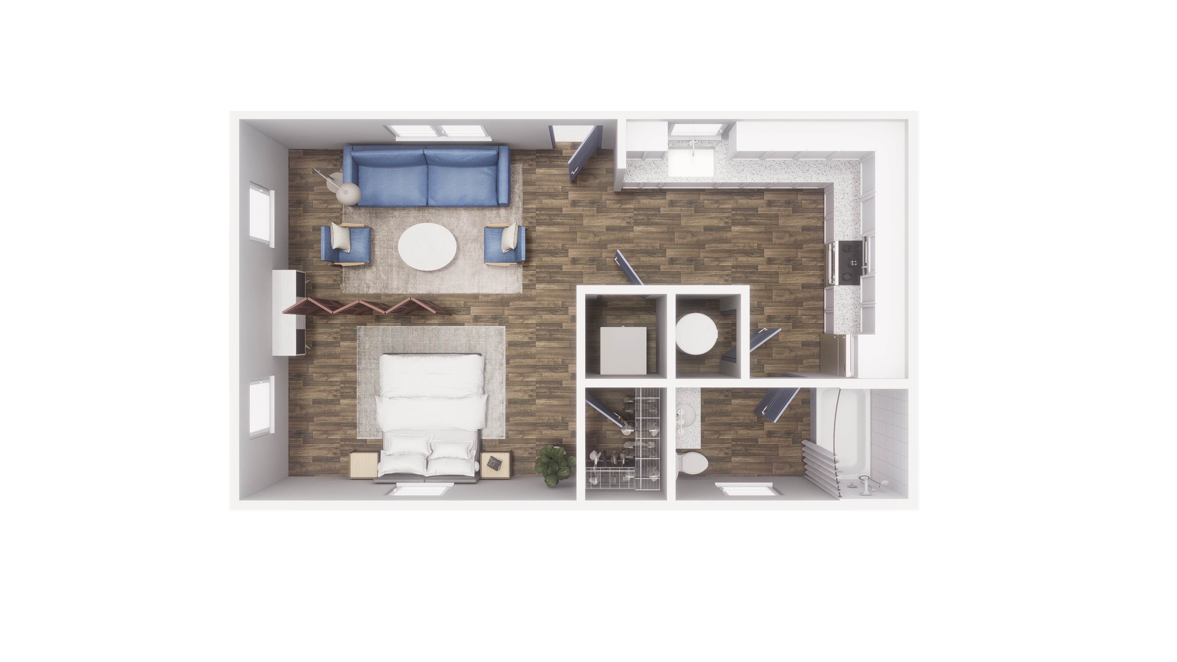 0x1 - 360 sqft - S1 floorplan