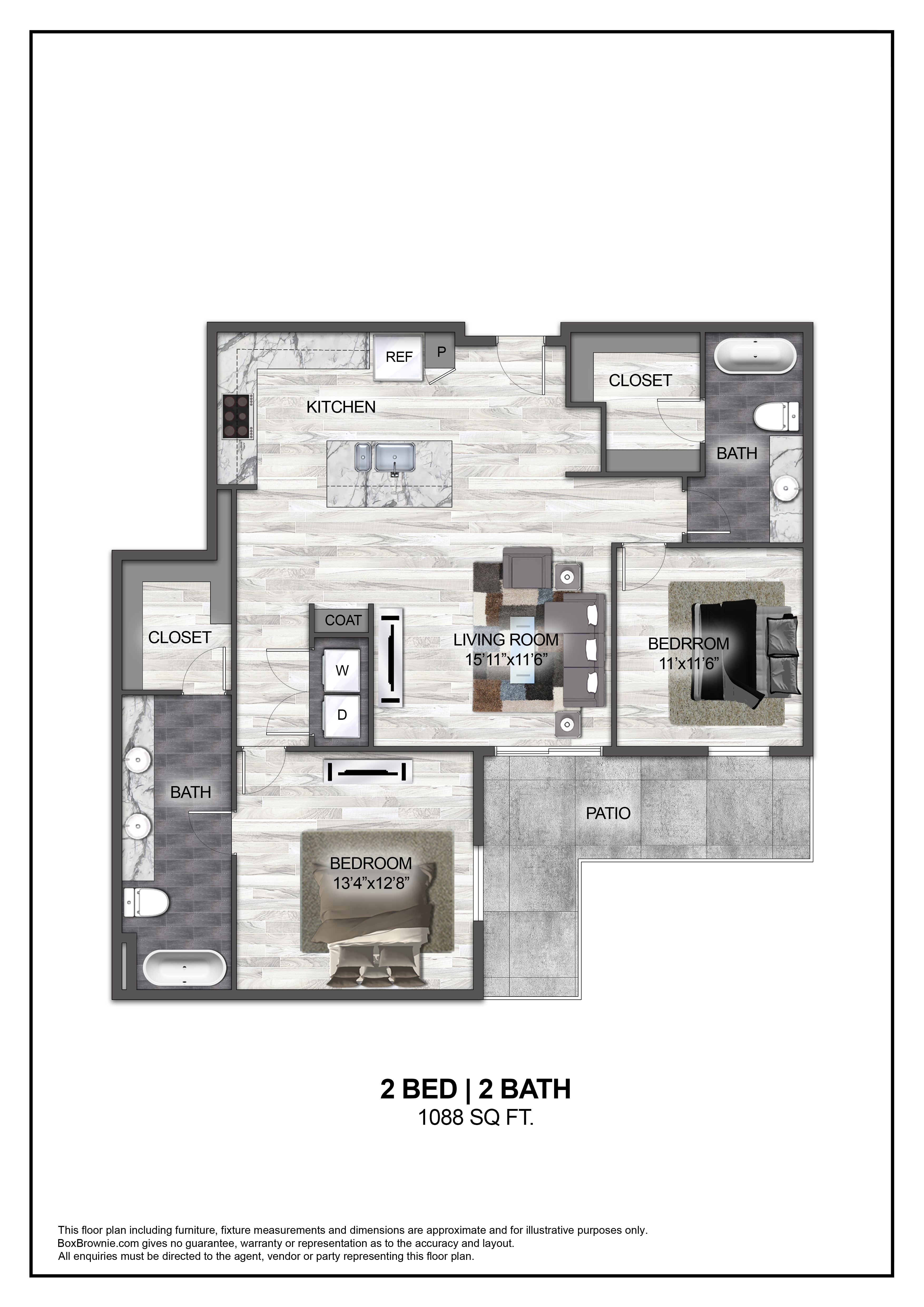 Floor plan layout diagram for B2