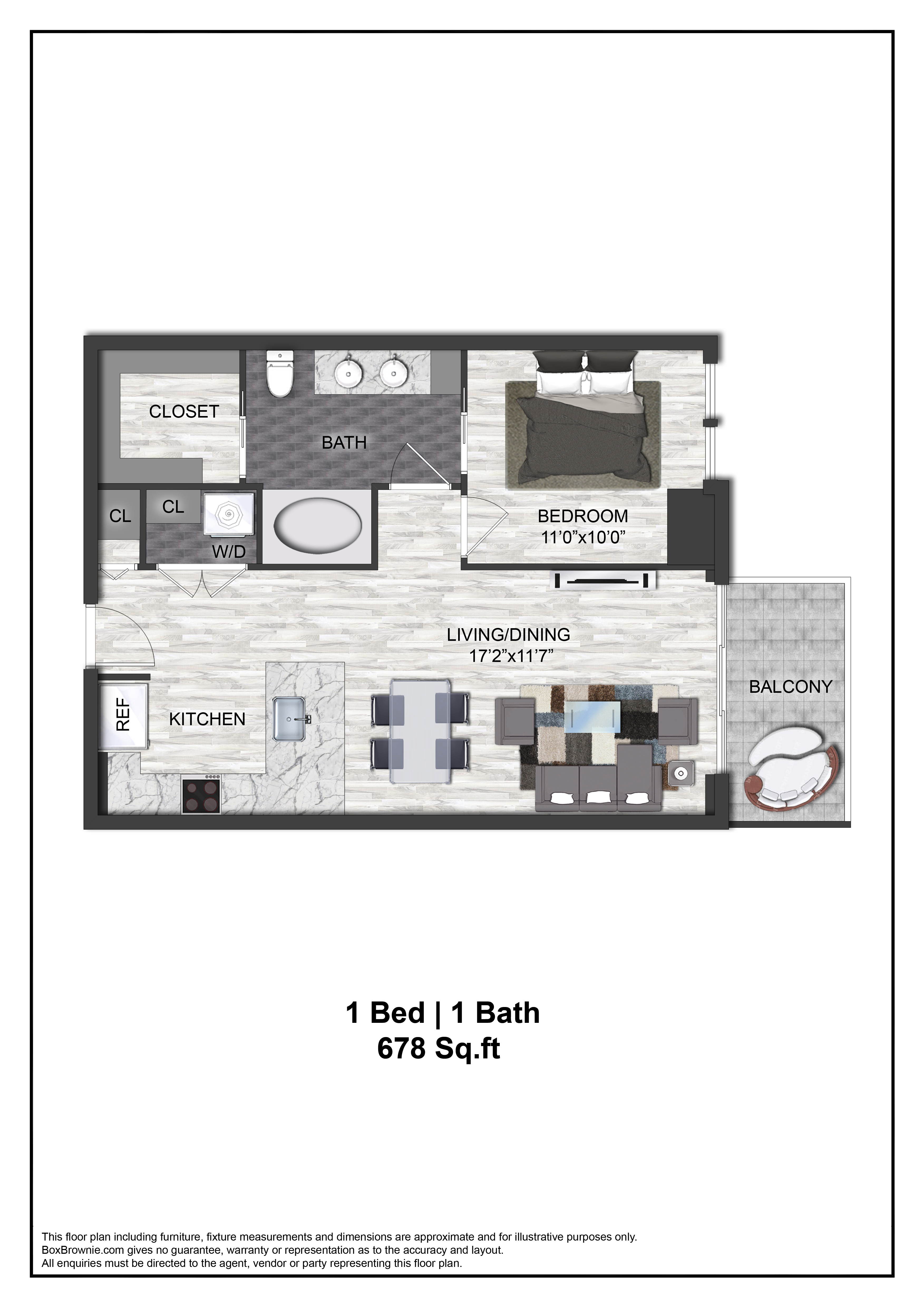 Floor plan layout diagram for A4