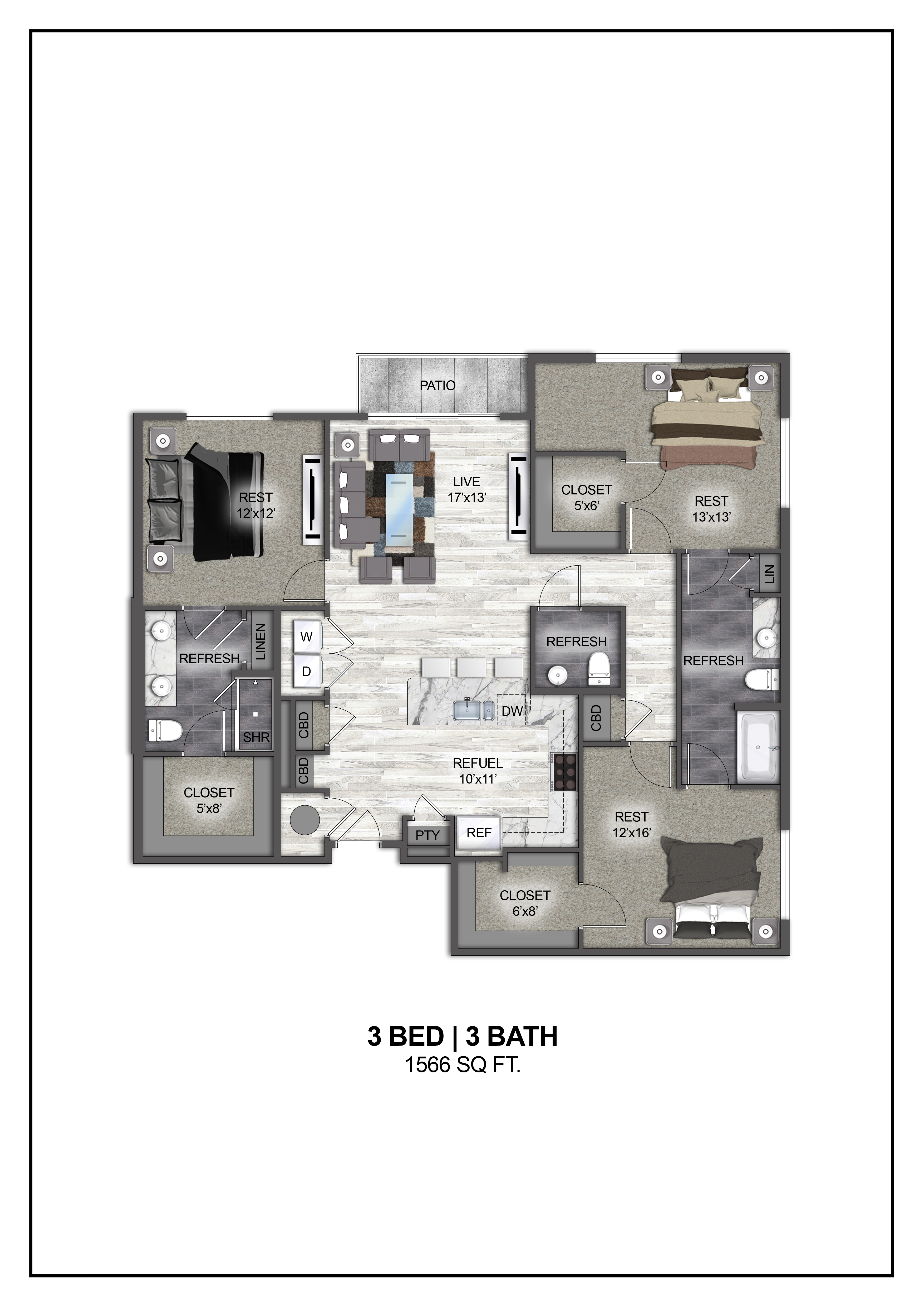 Floor plan layout diagram for C4