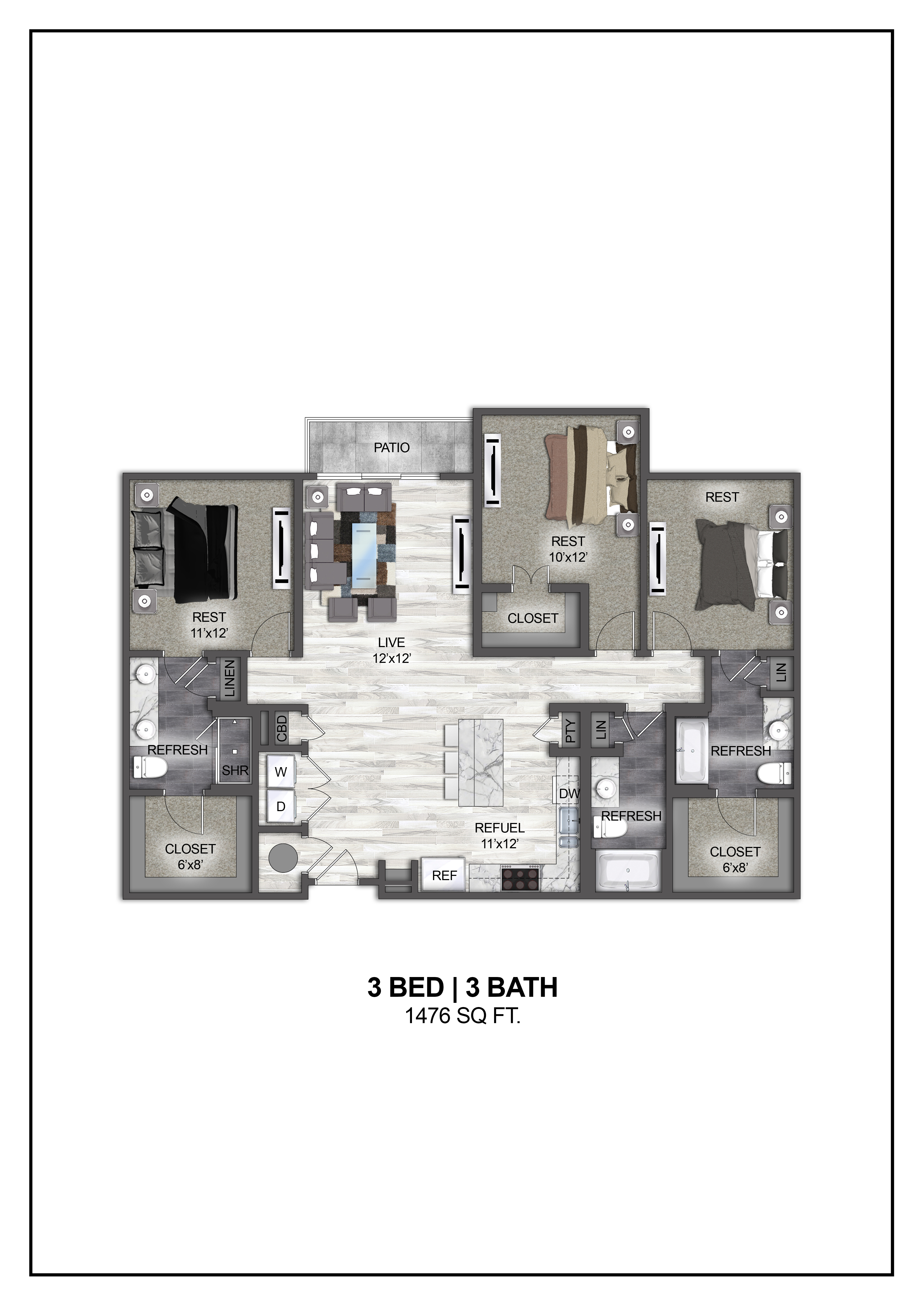 Floor plan layout diagram for C2