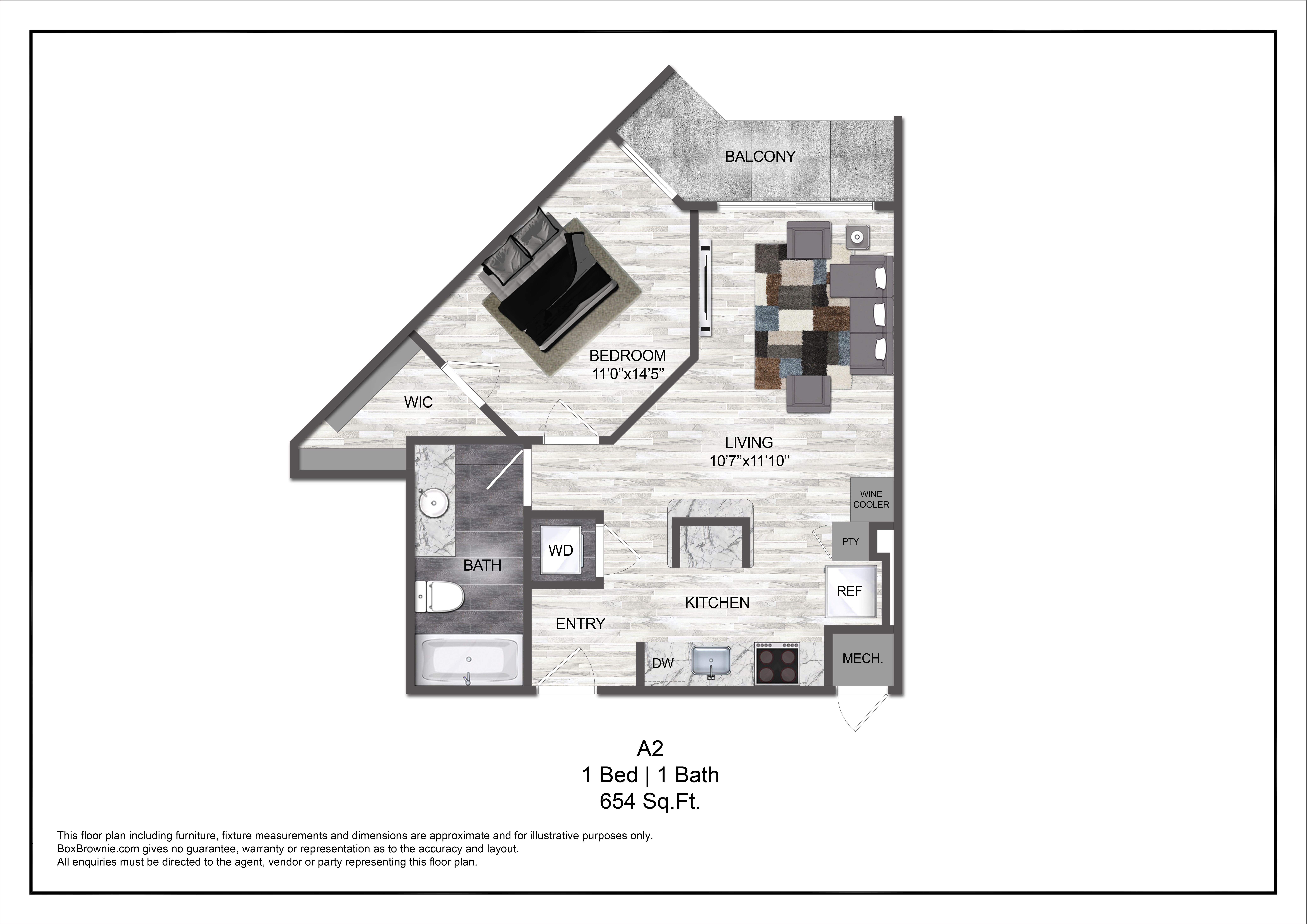 Floor plan layout diagram for A2
